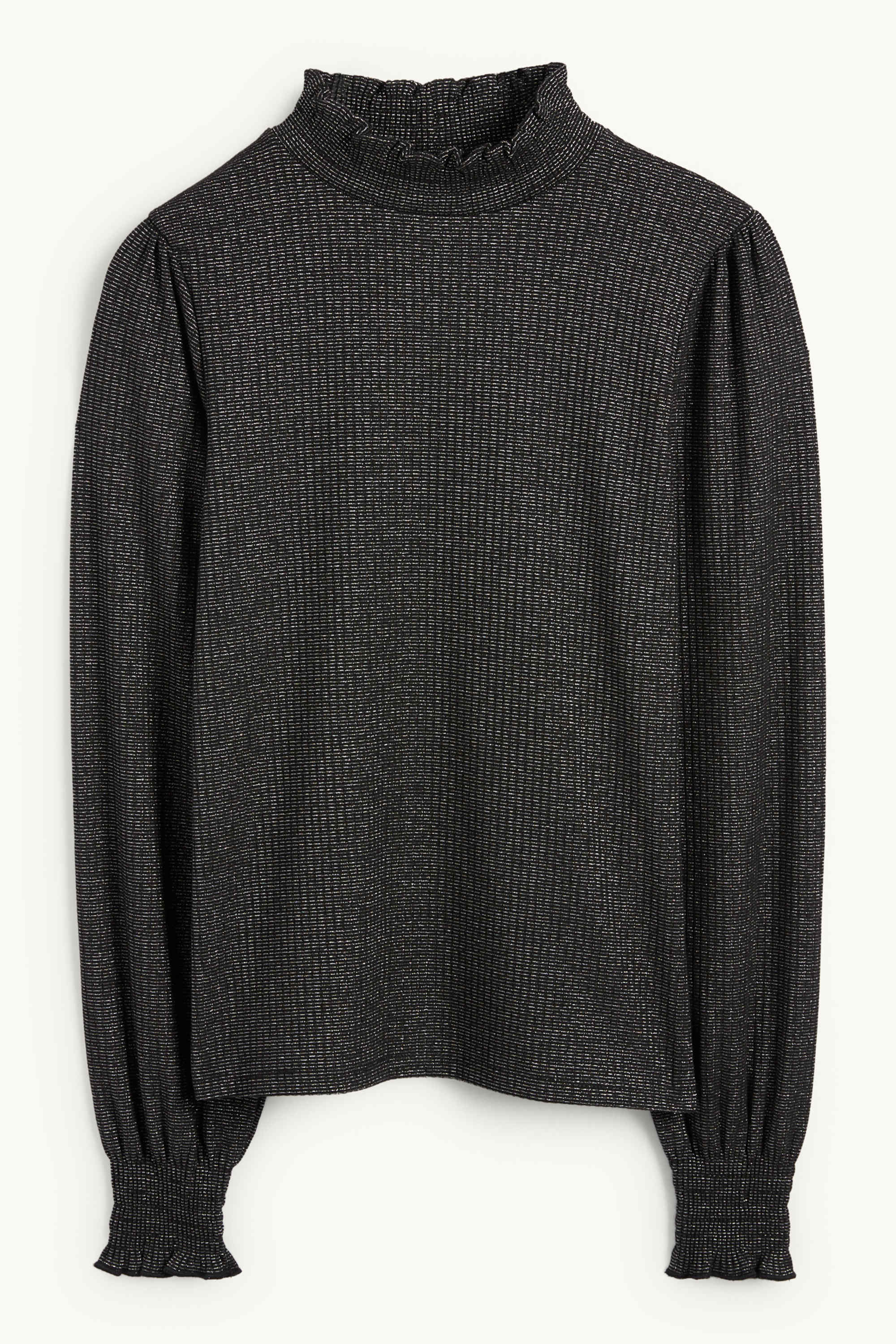 Jumper - ribbed - shiny black