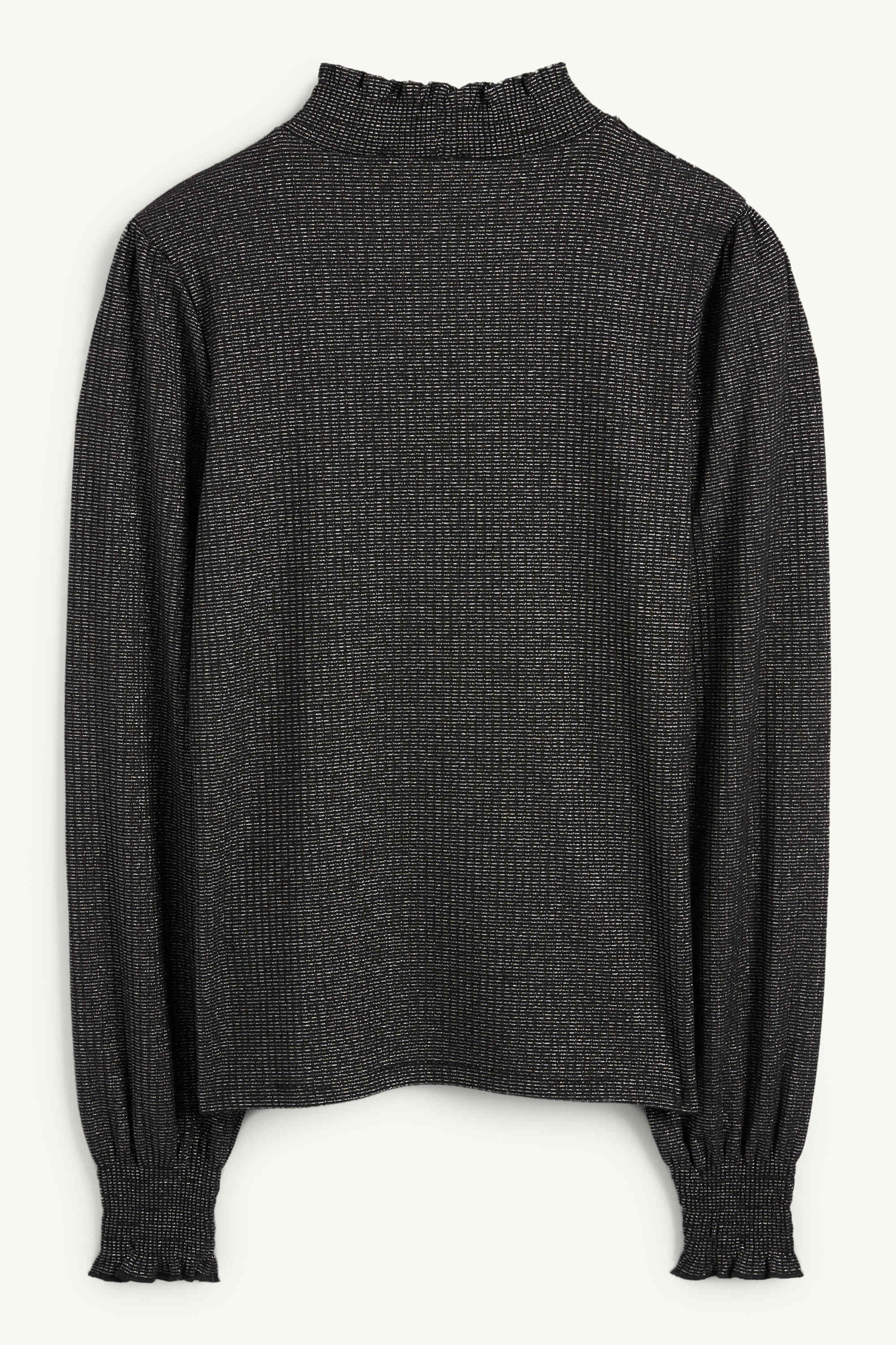 Jumper - ribbed - shiny black