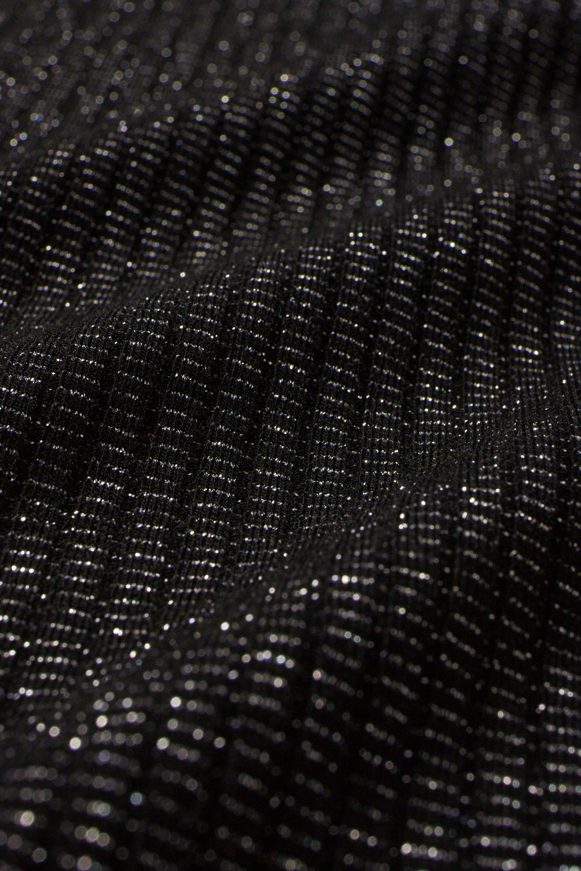 Jumper - ribbed - shiny black