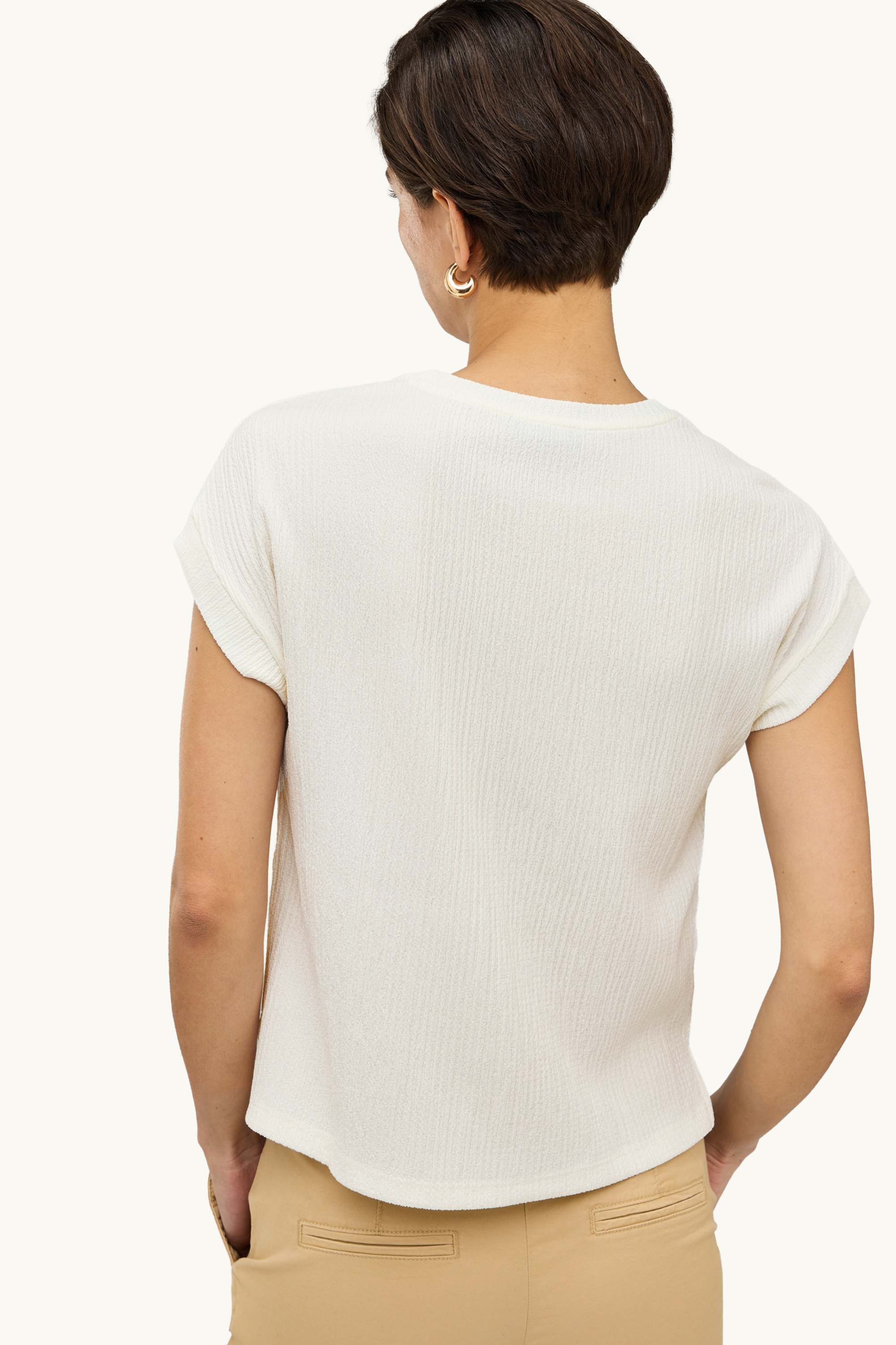 T-shirt - relaxed fit - textured white