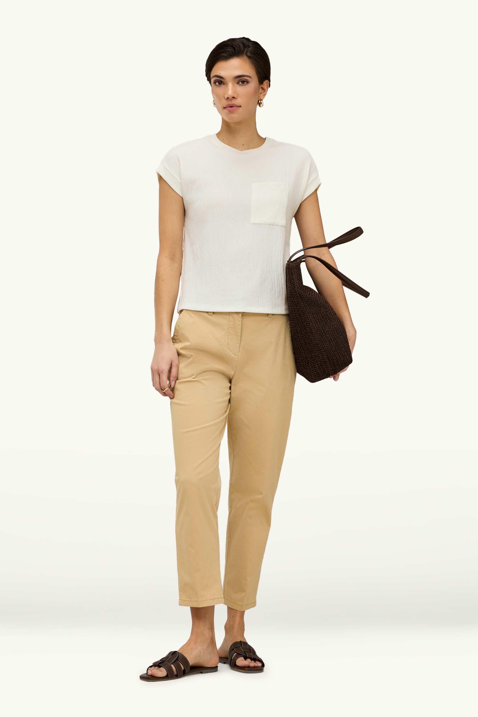 T-shirt - relaxed fit - textured white