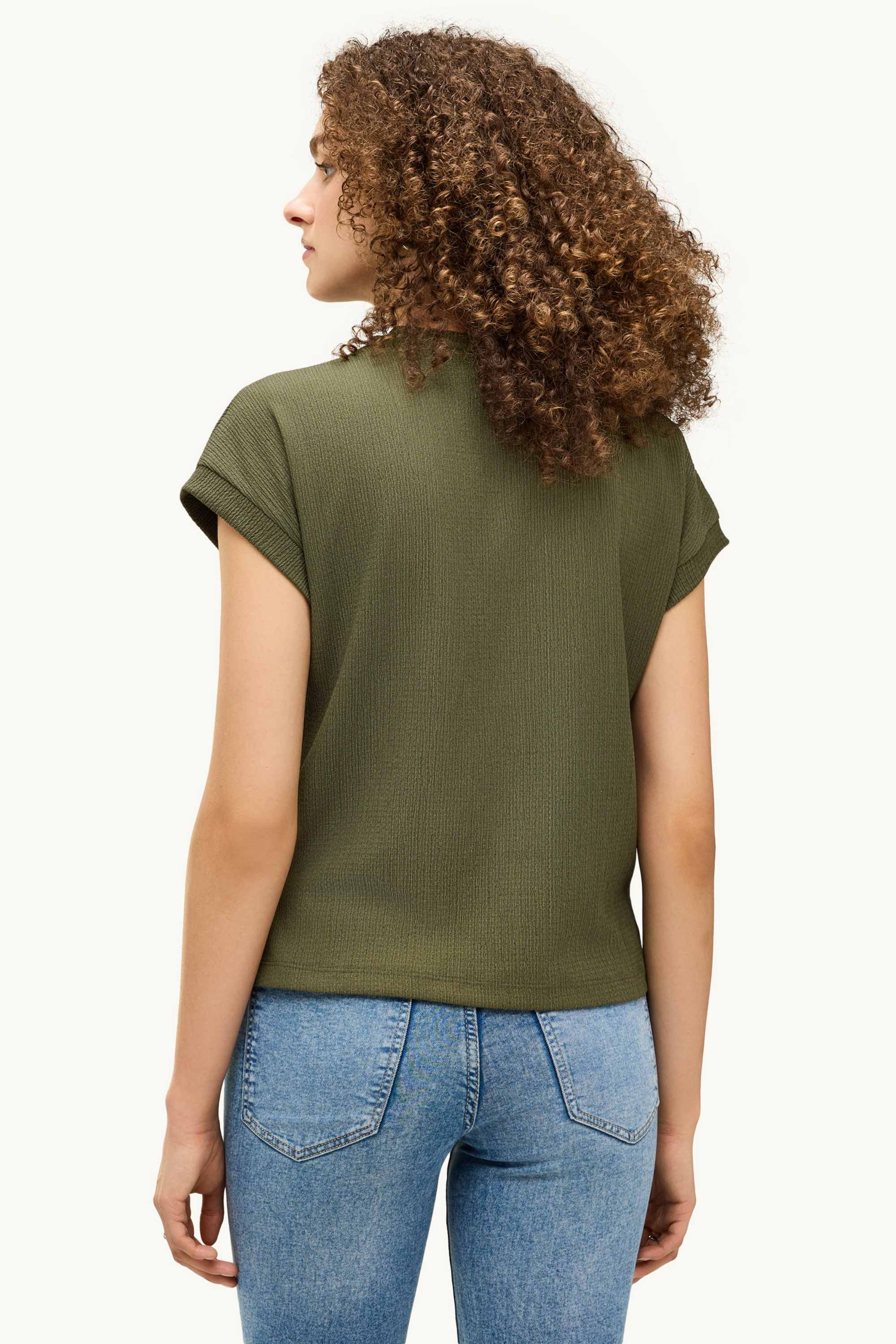 T-shirt - relaxed fit - textured khaki
