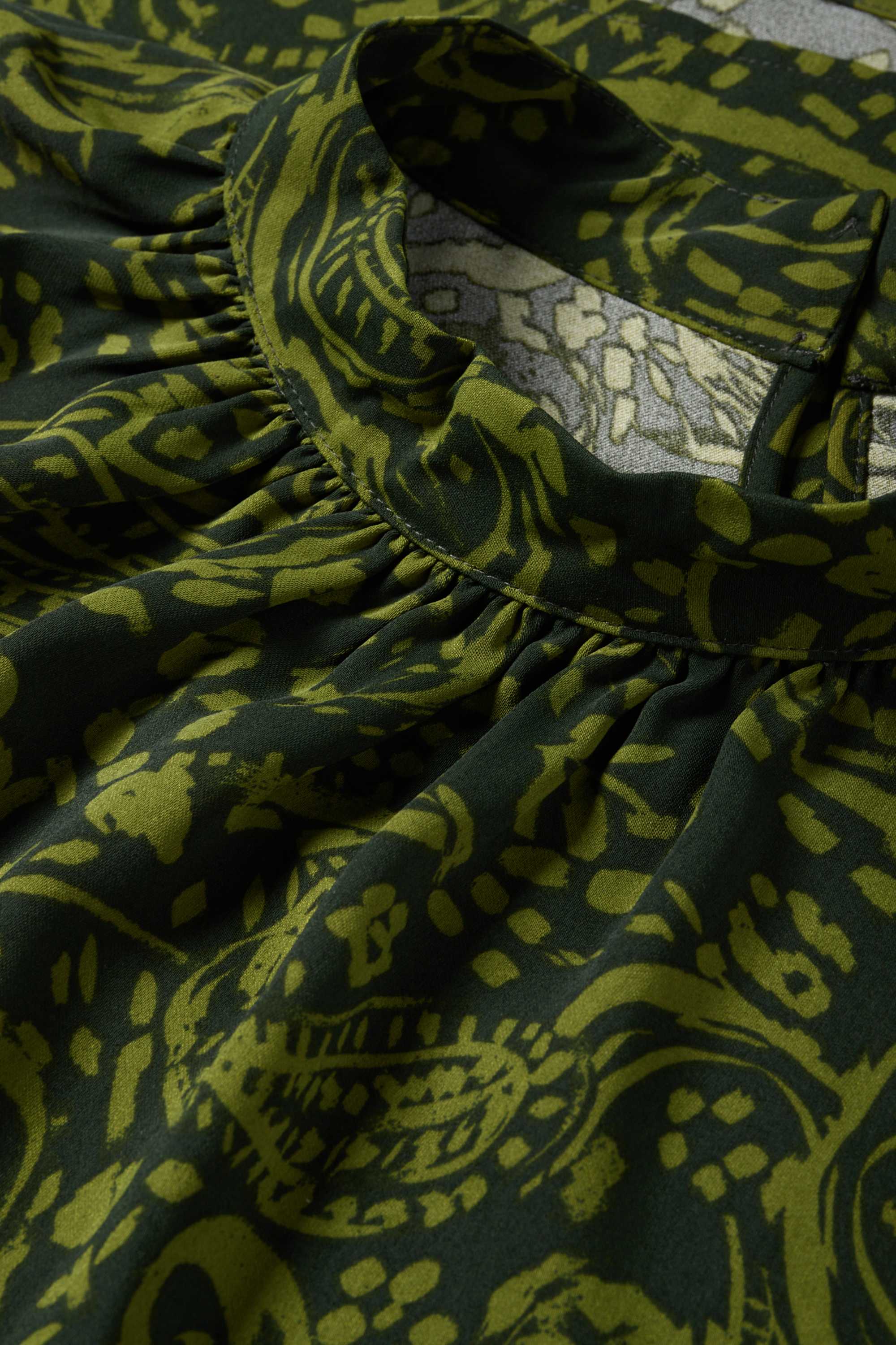 Blouse - patterned dark green
