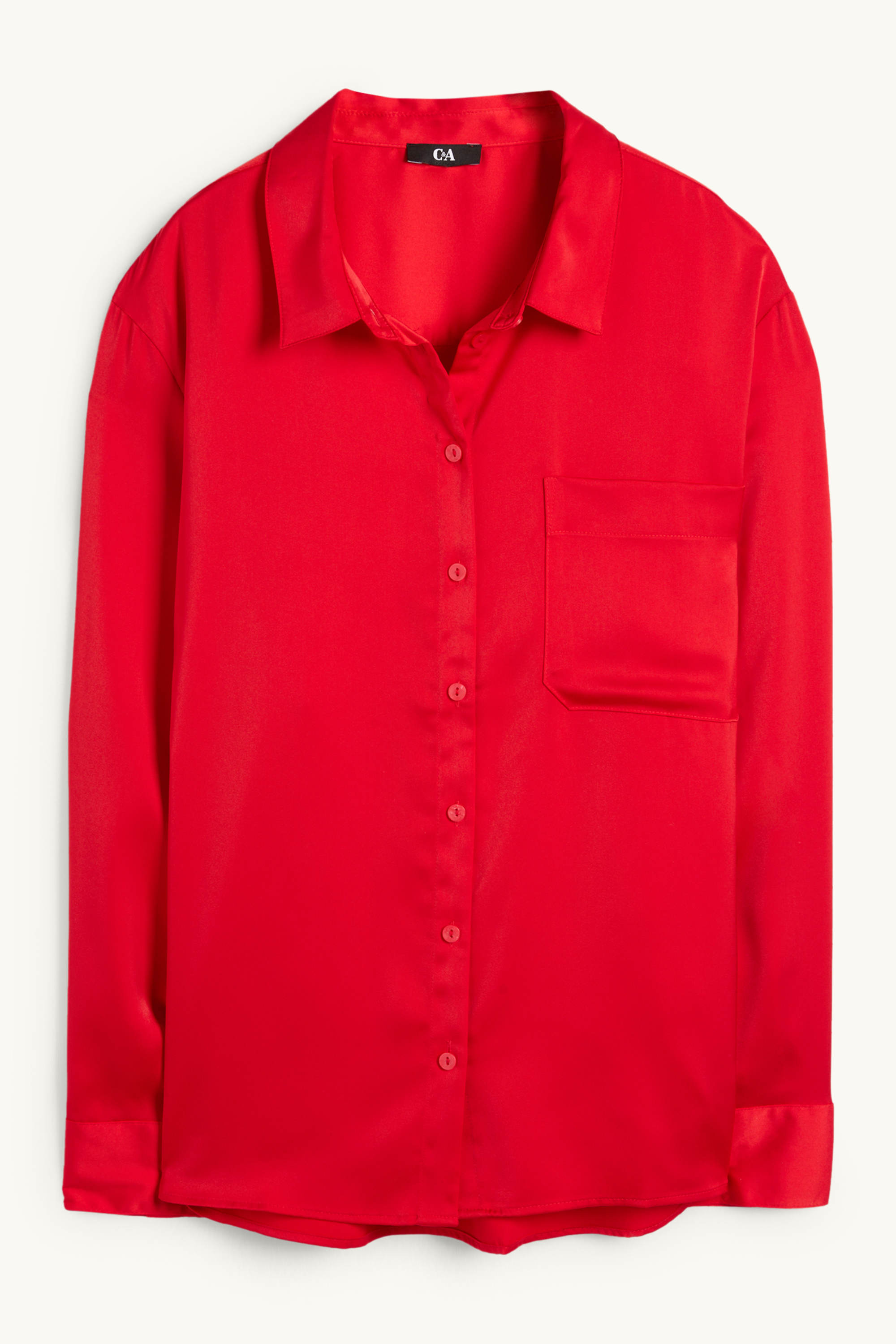 Satin blouse red