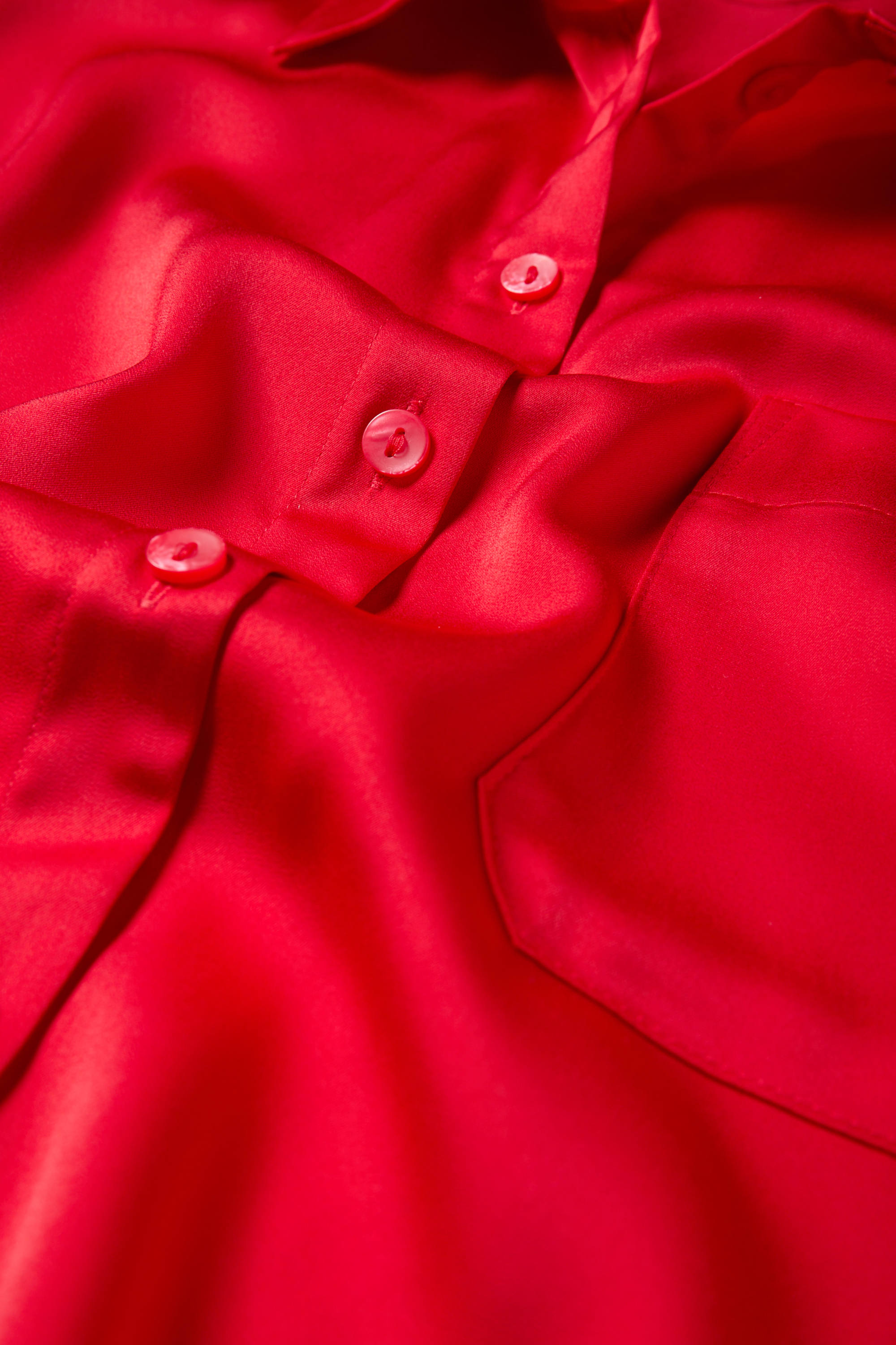 Satin blouse red