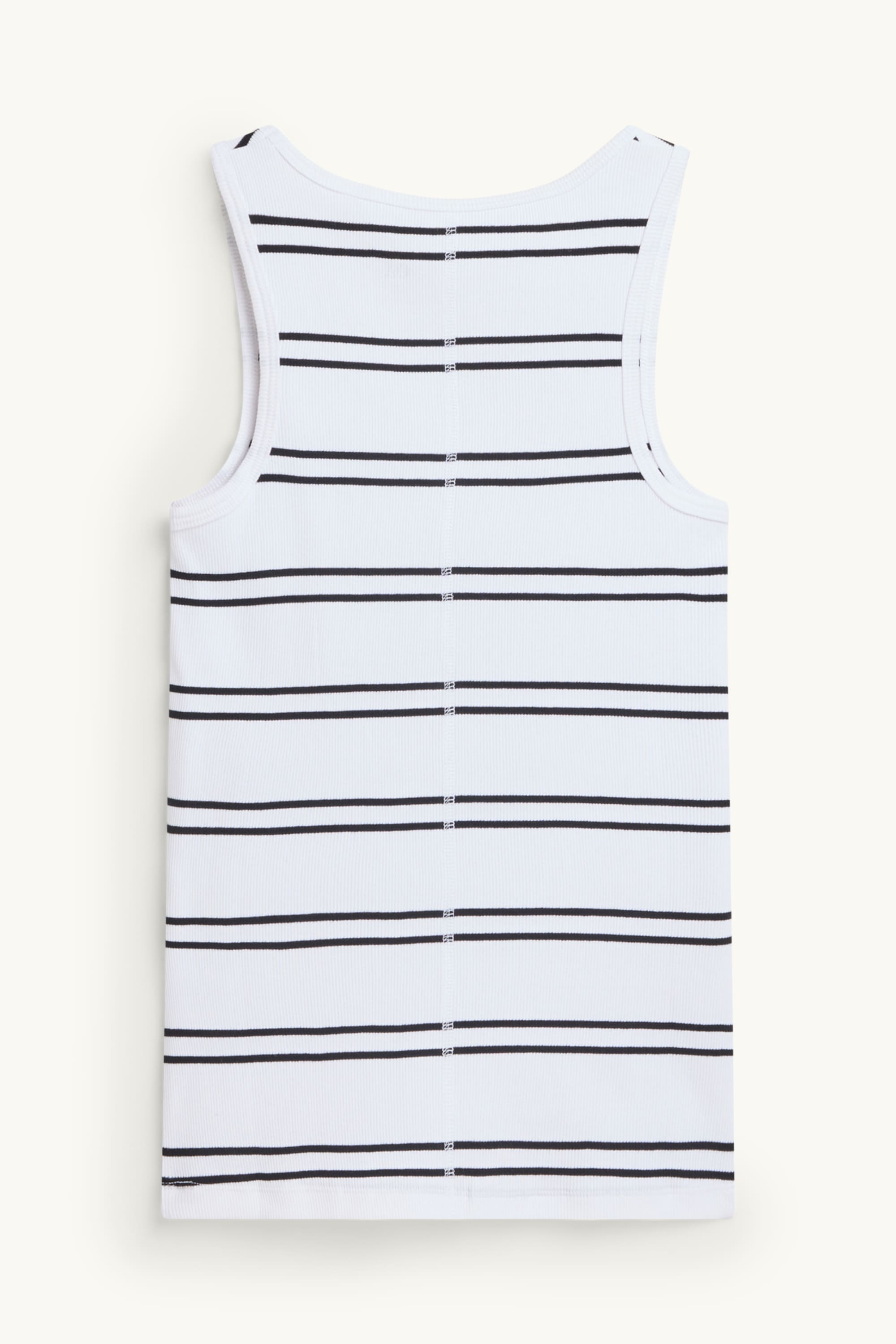 Top - ribbed - striped white / blue