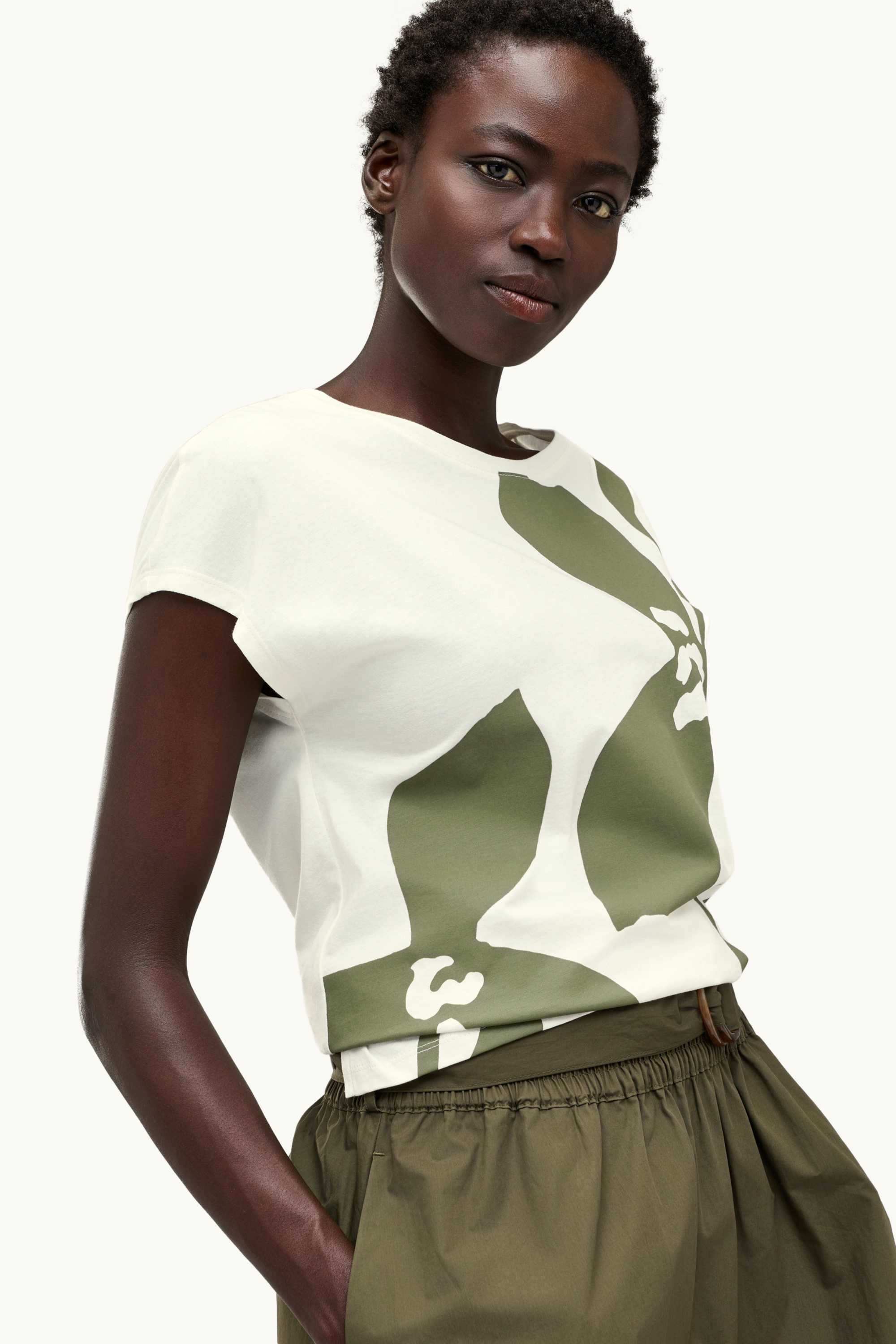 T-shirt - regular fit - floral cremewhite