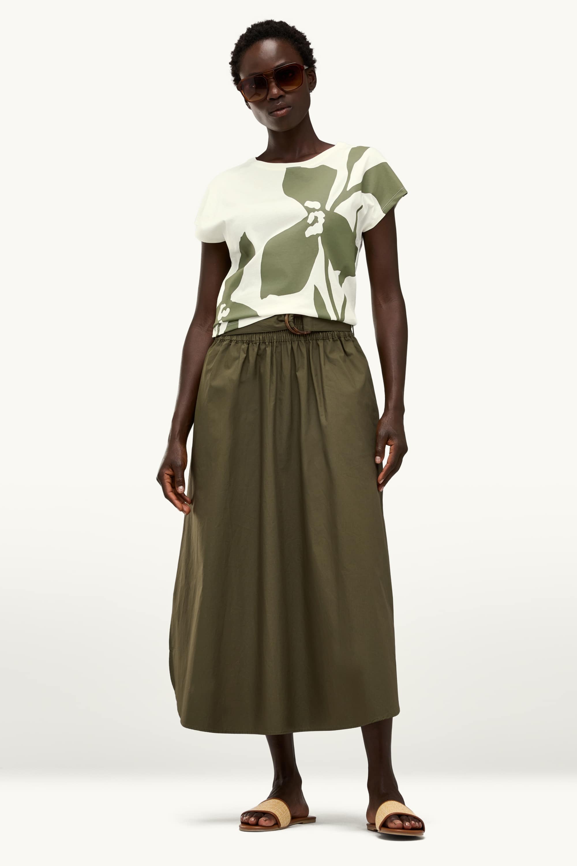 T-shirt - regular fit - floral cremewhite