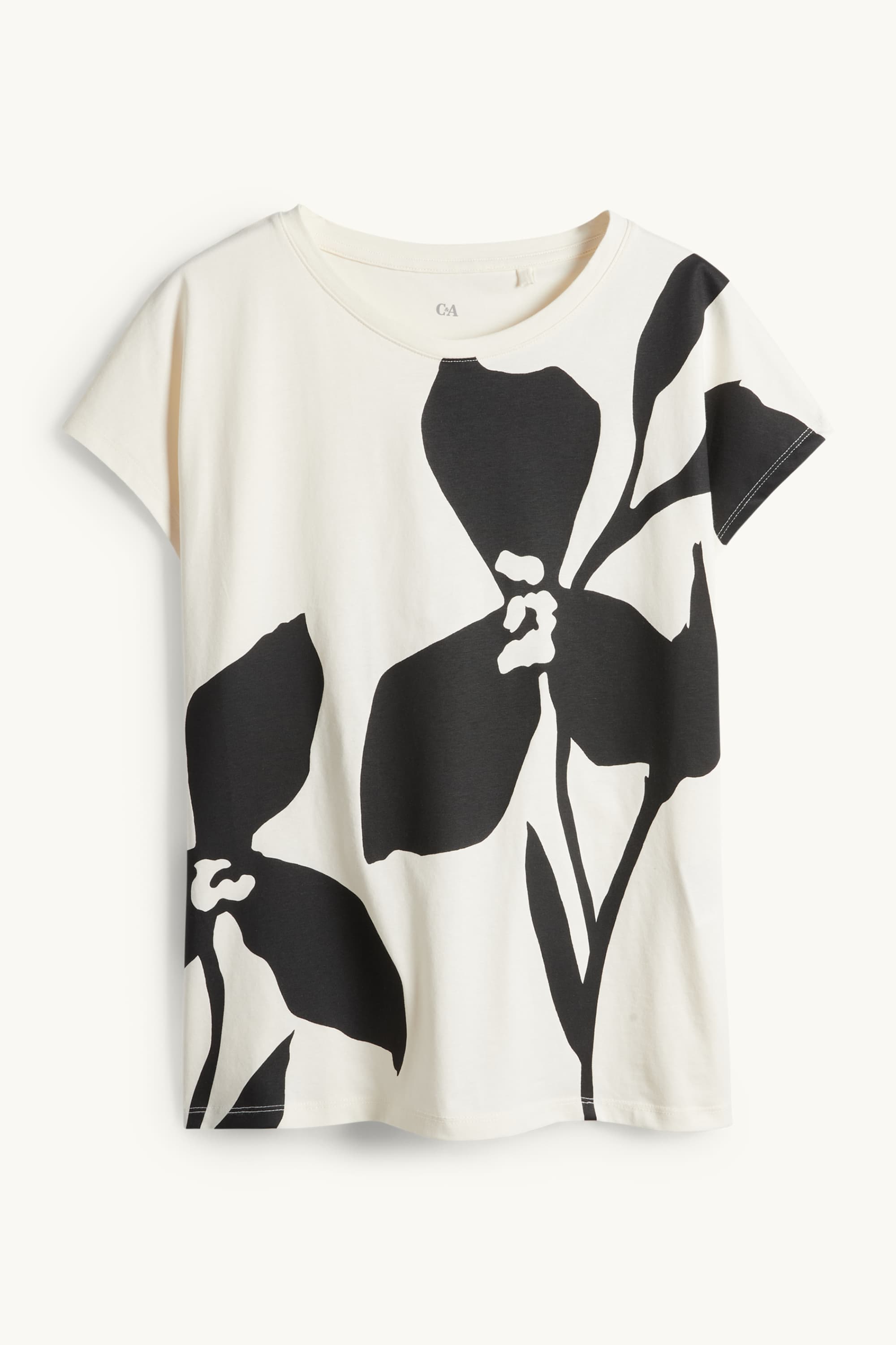 T-shirt - regular fit - floral black / white (3)