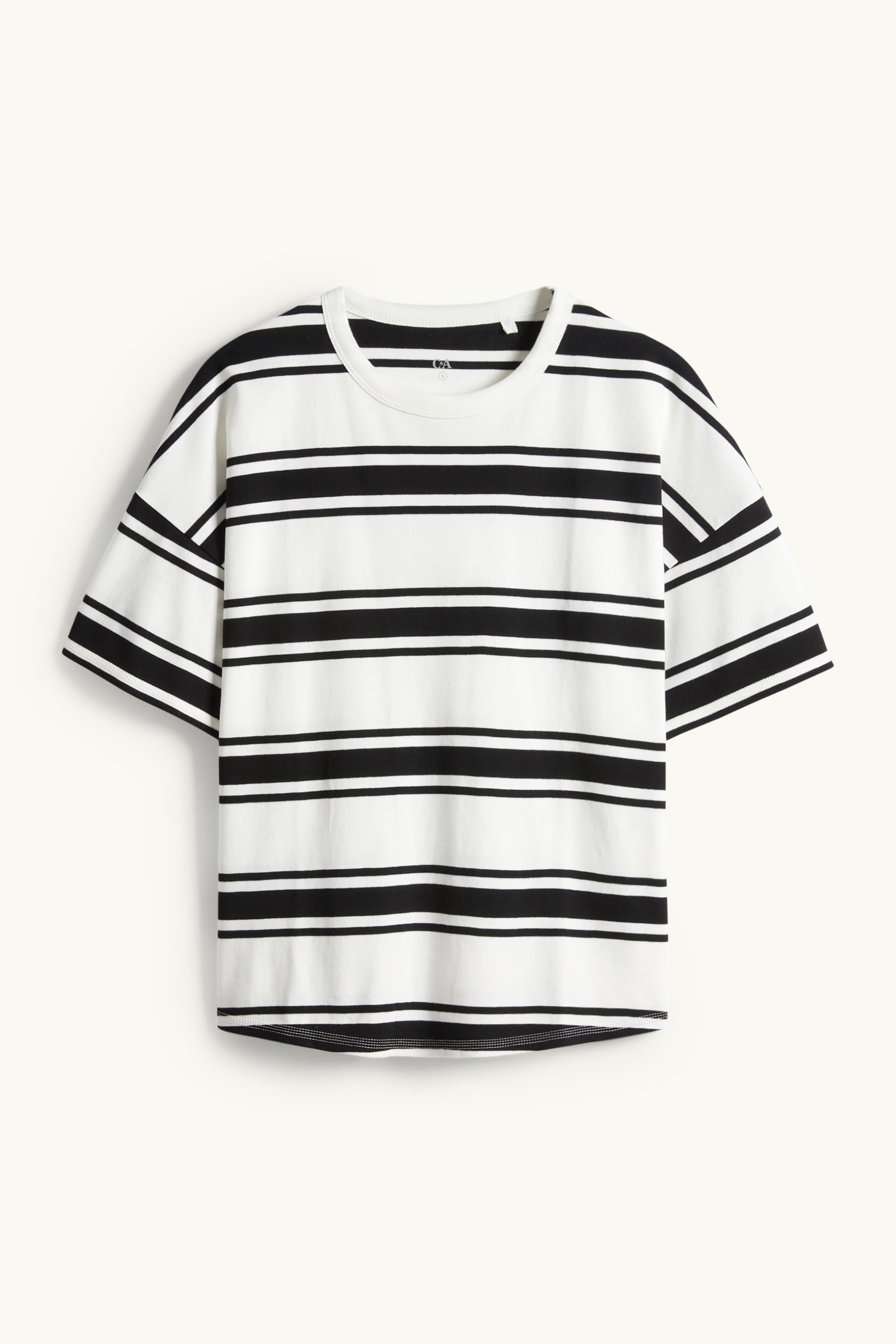 T-shirt - oversized - striped white / black