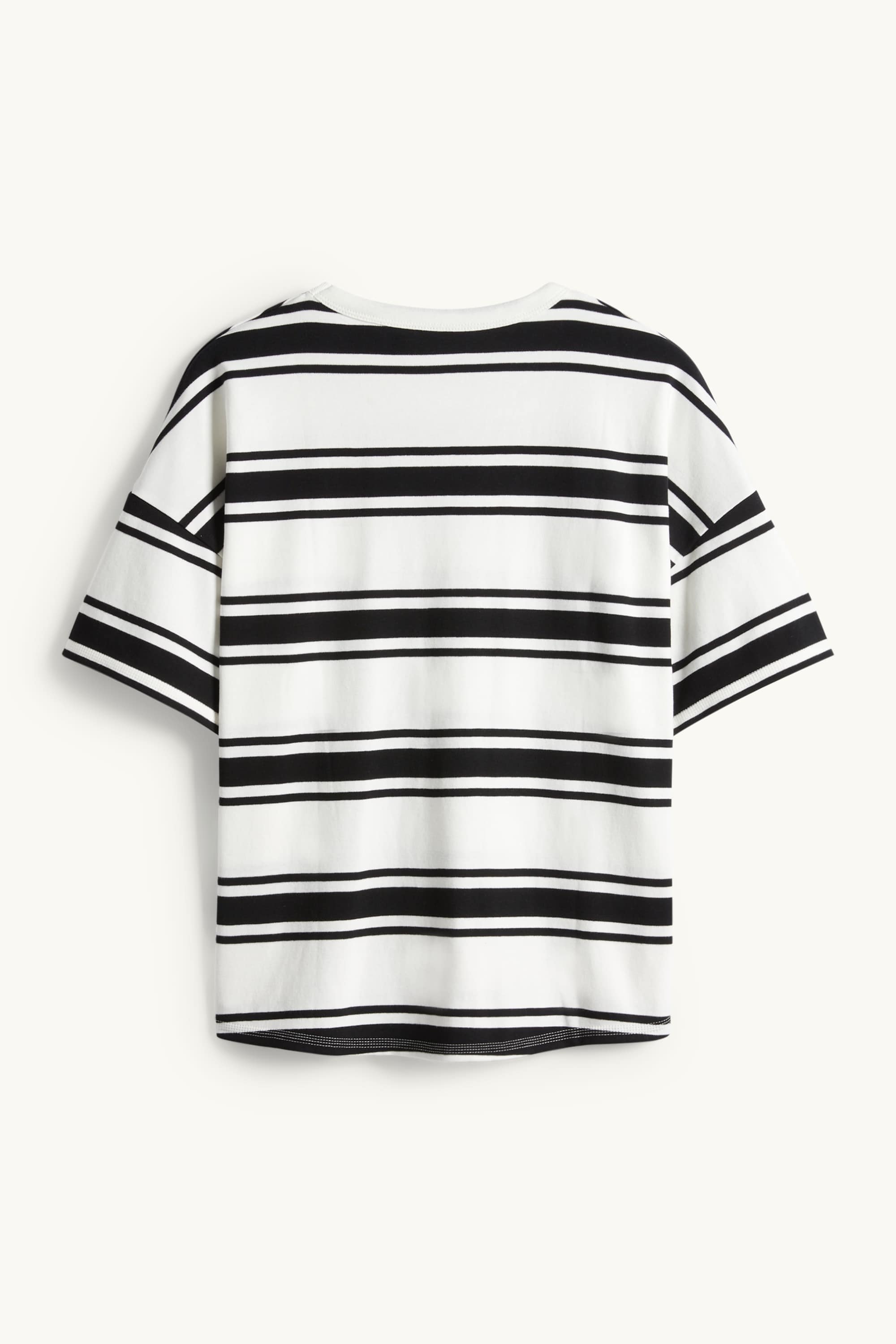 T-shirt - oversized - striped white / black