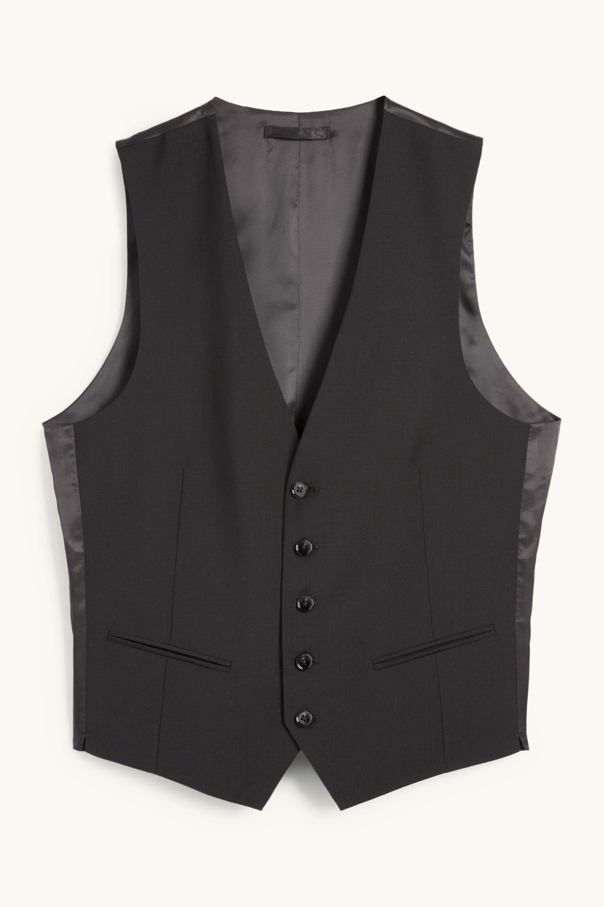 Waistcoat - regular fit - Flex - wool blend black