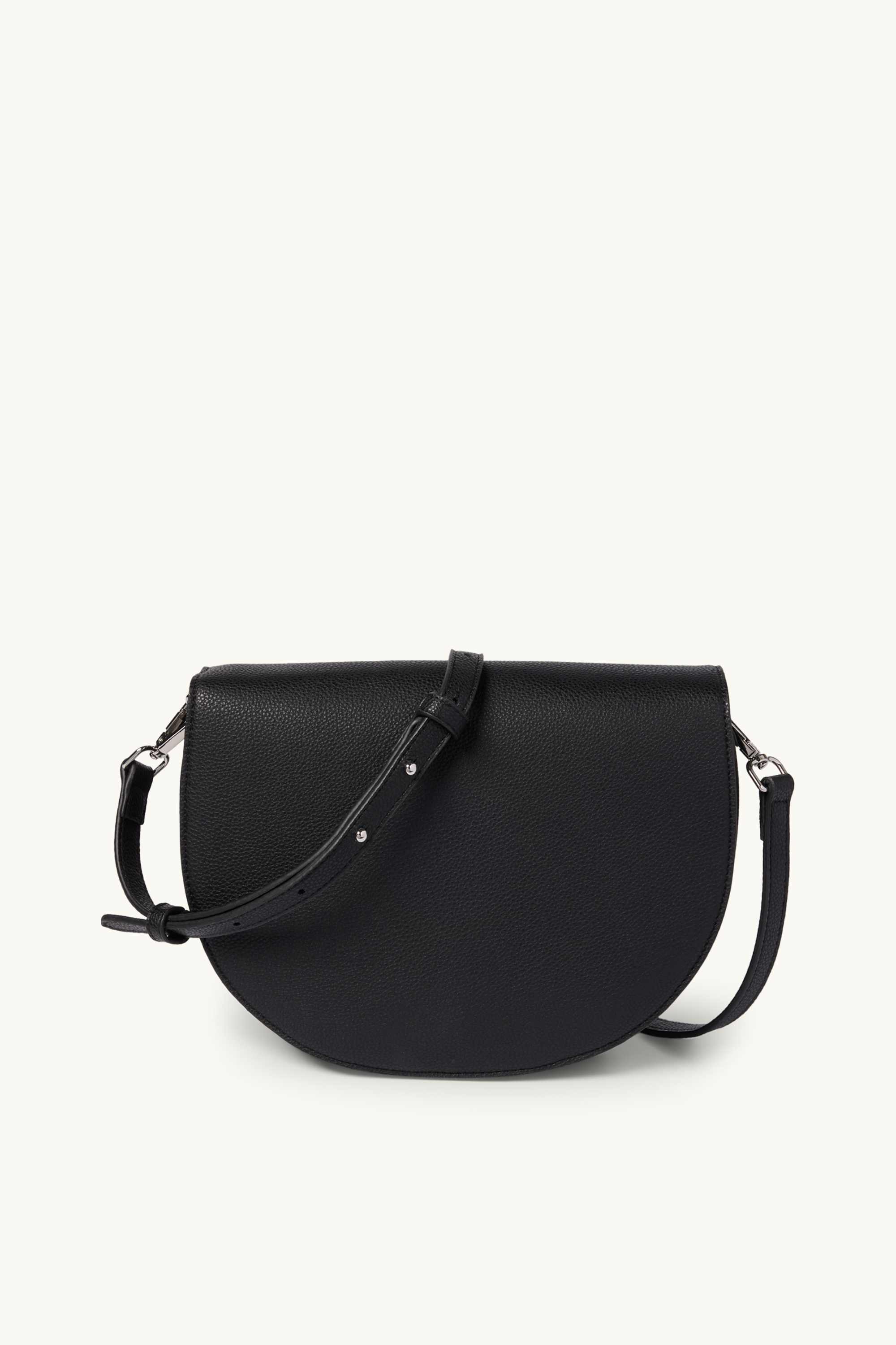 Crossbody bag with detachable bag strap - faux leather black