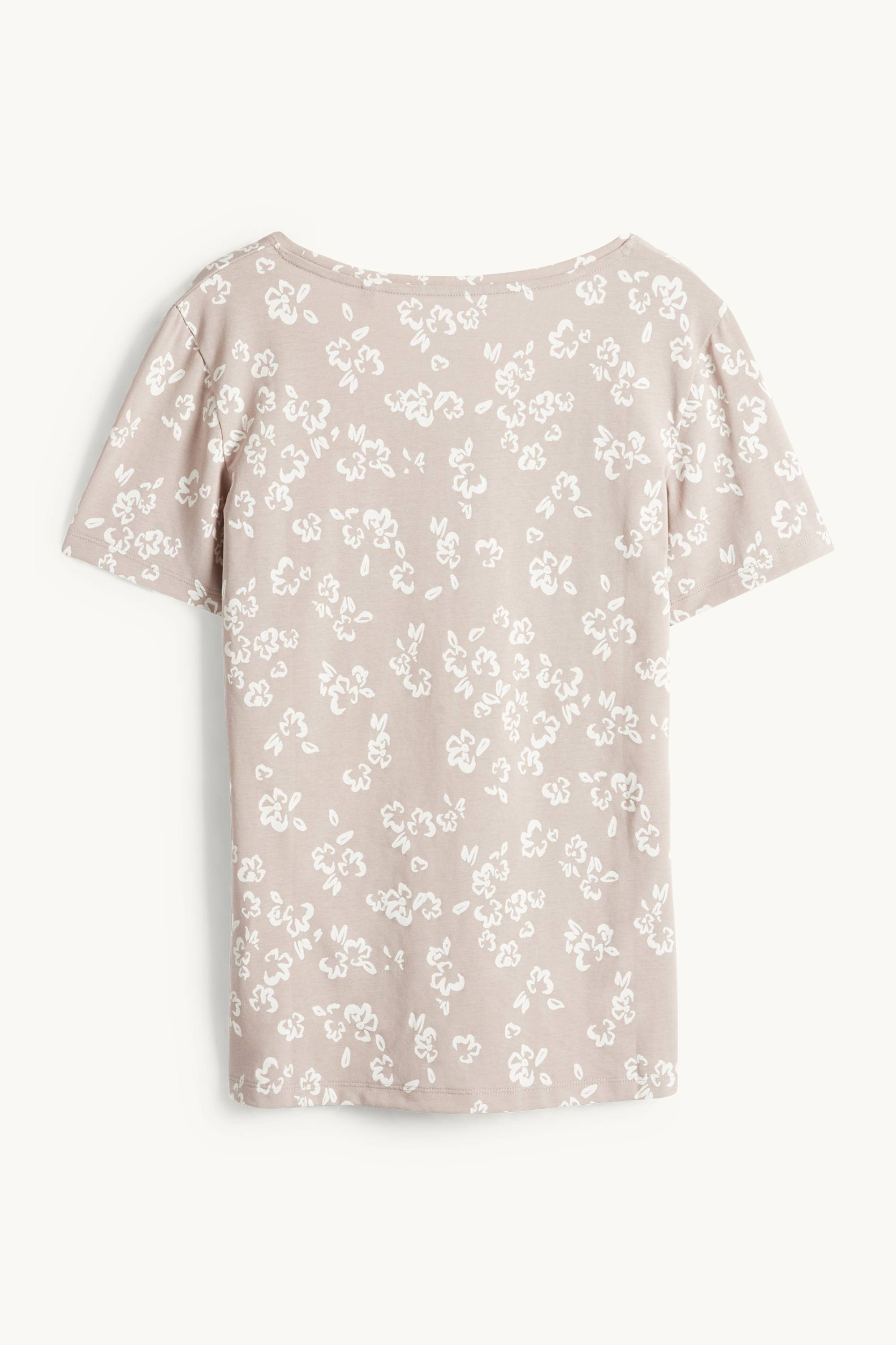 T-shirt - slim fit - floral beige