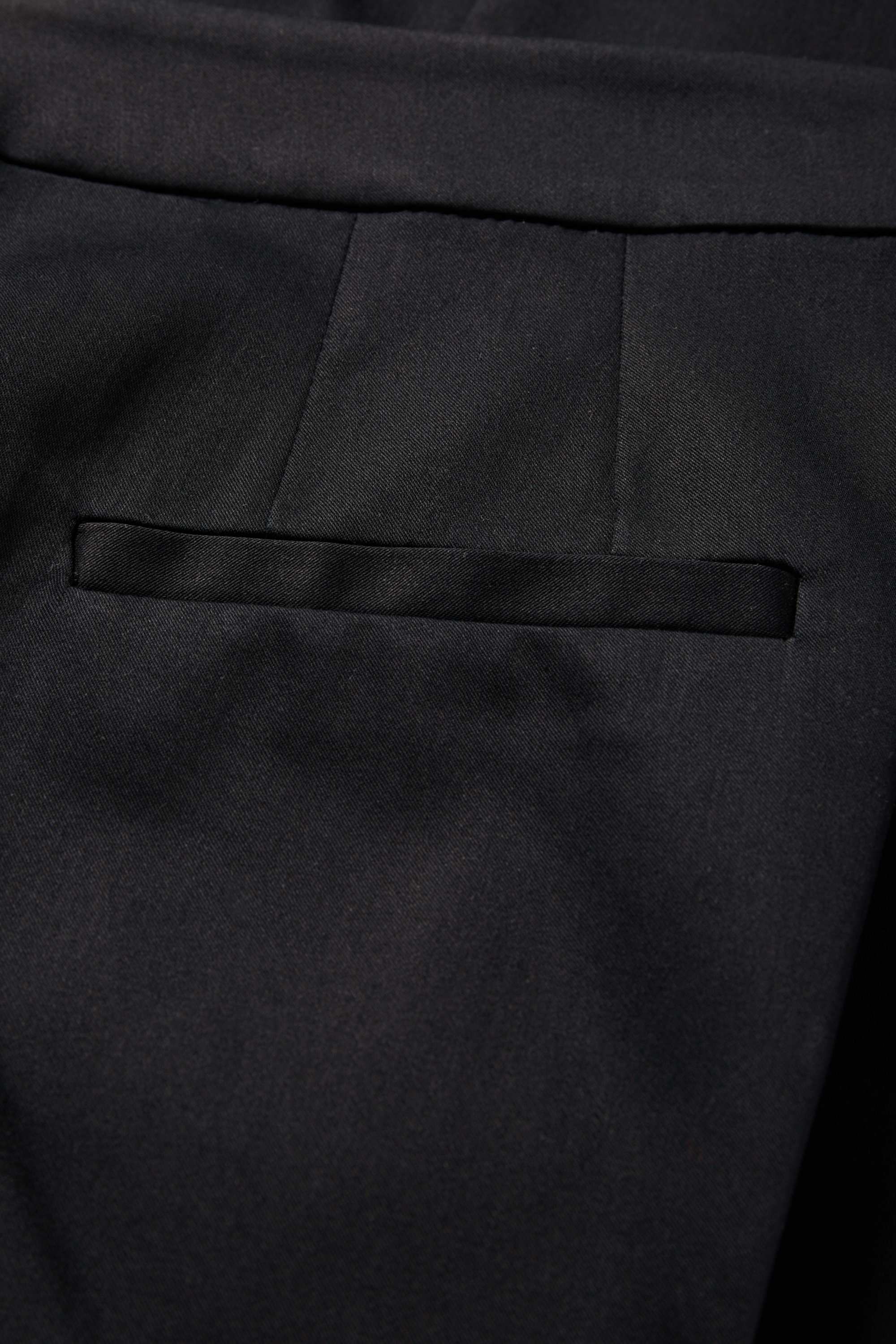 Cloth trousers - mid-rise waist - slim fit black