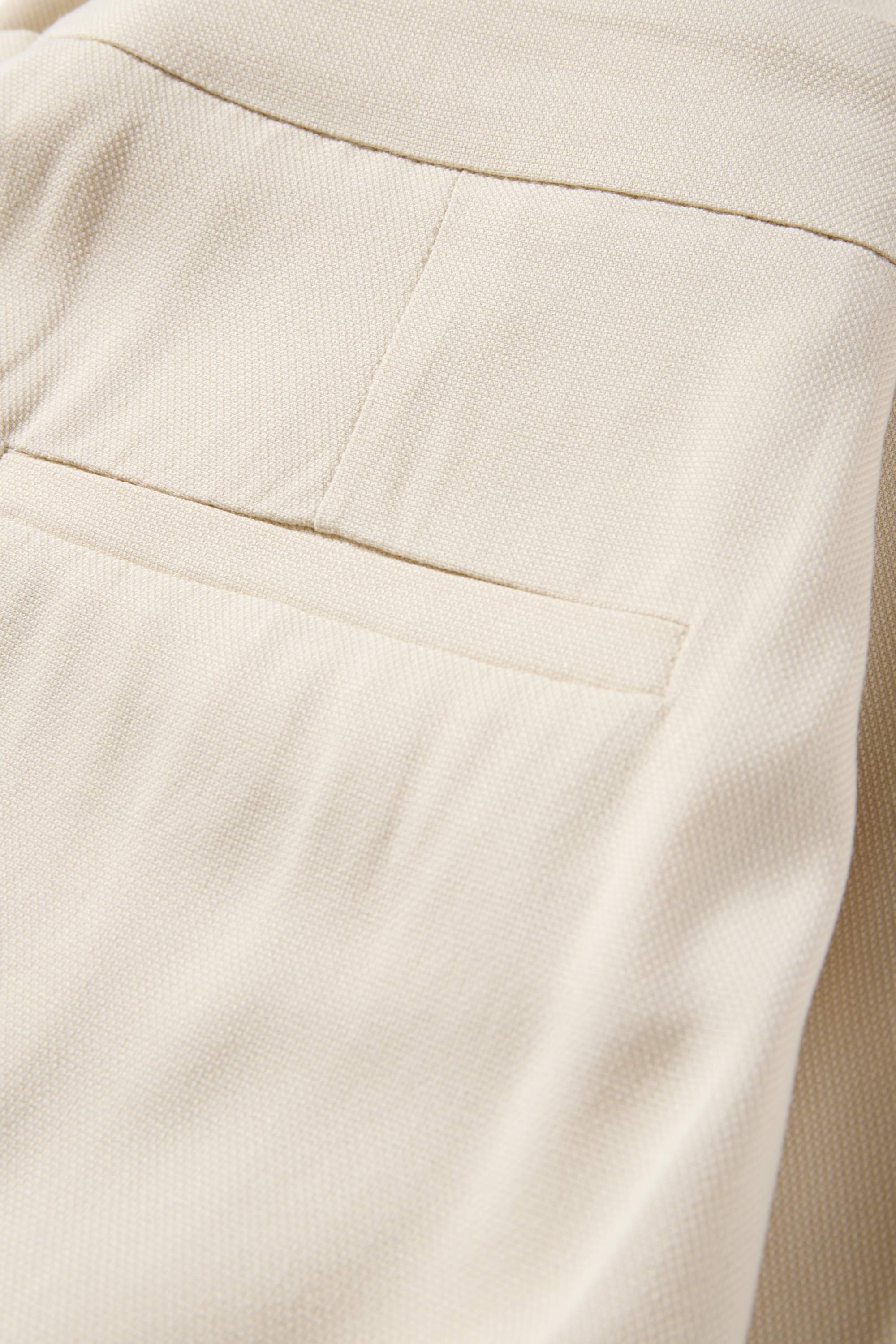 Cloth trousers - high waist - tapered fit creme
