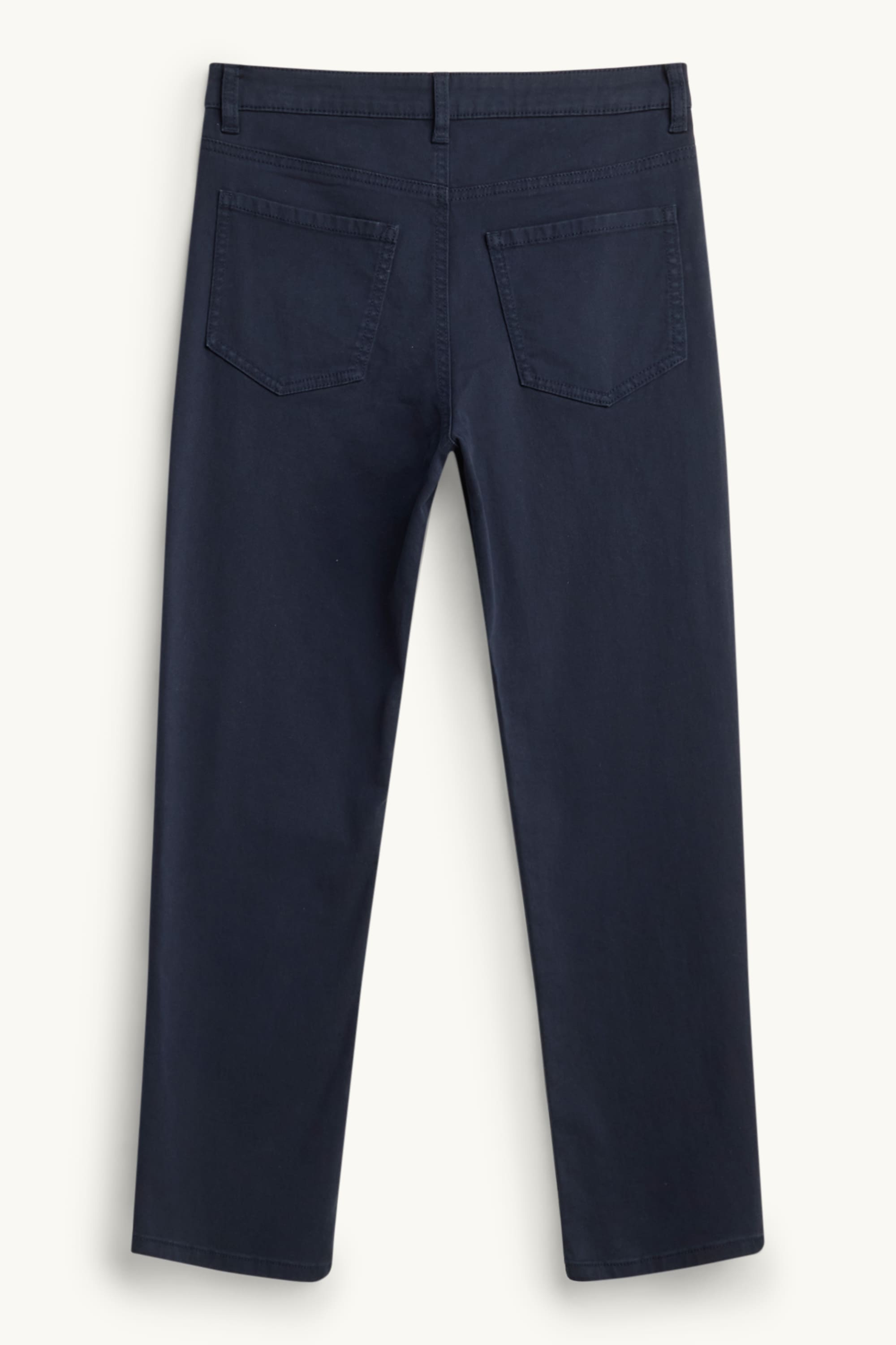 Cloth trousers - mid-rise waist - straight leg dark blue