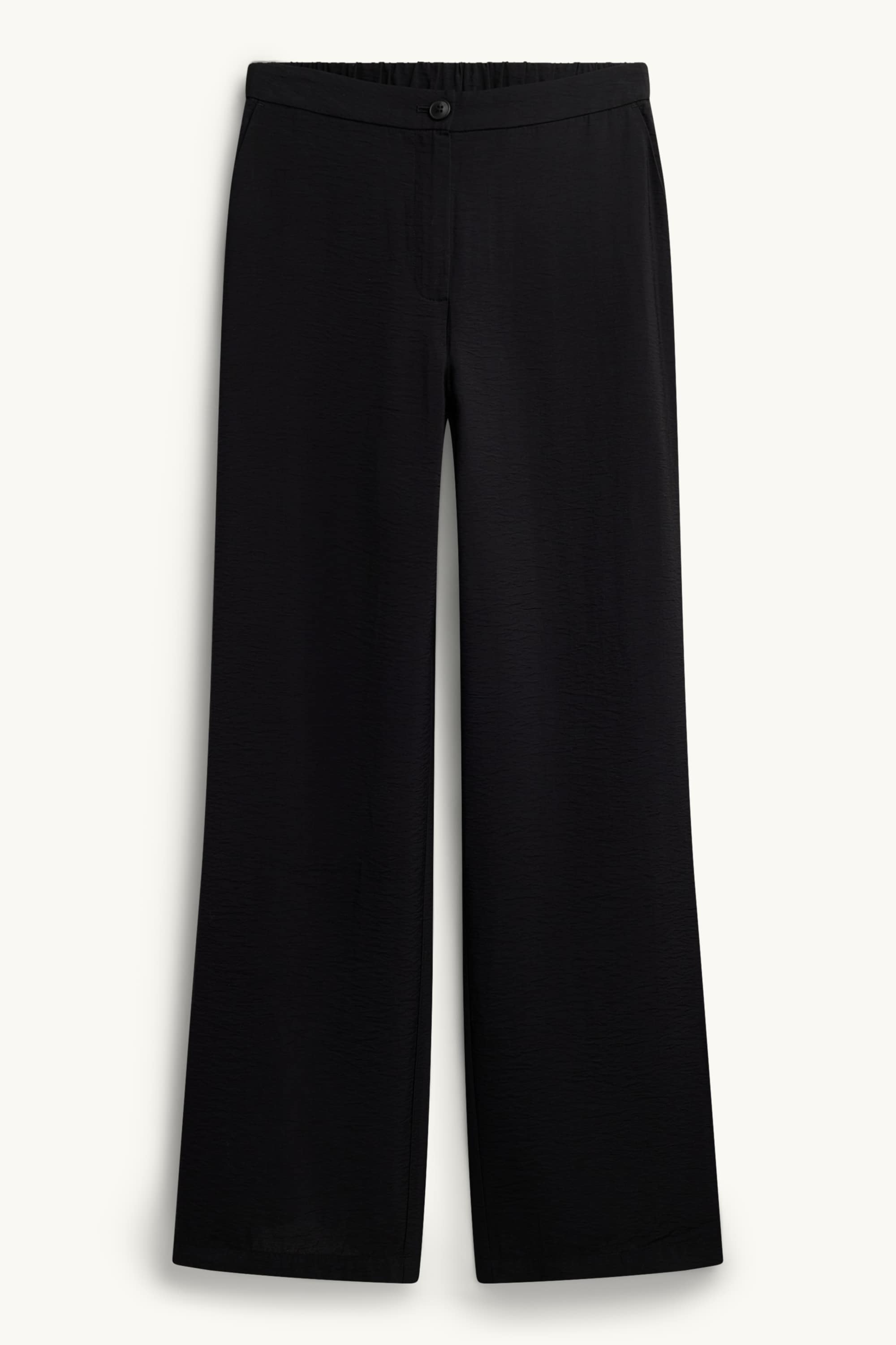 Cloth trousers - high waist - wide leg black