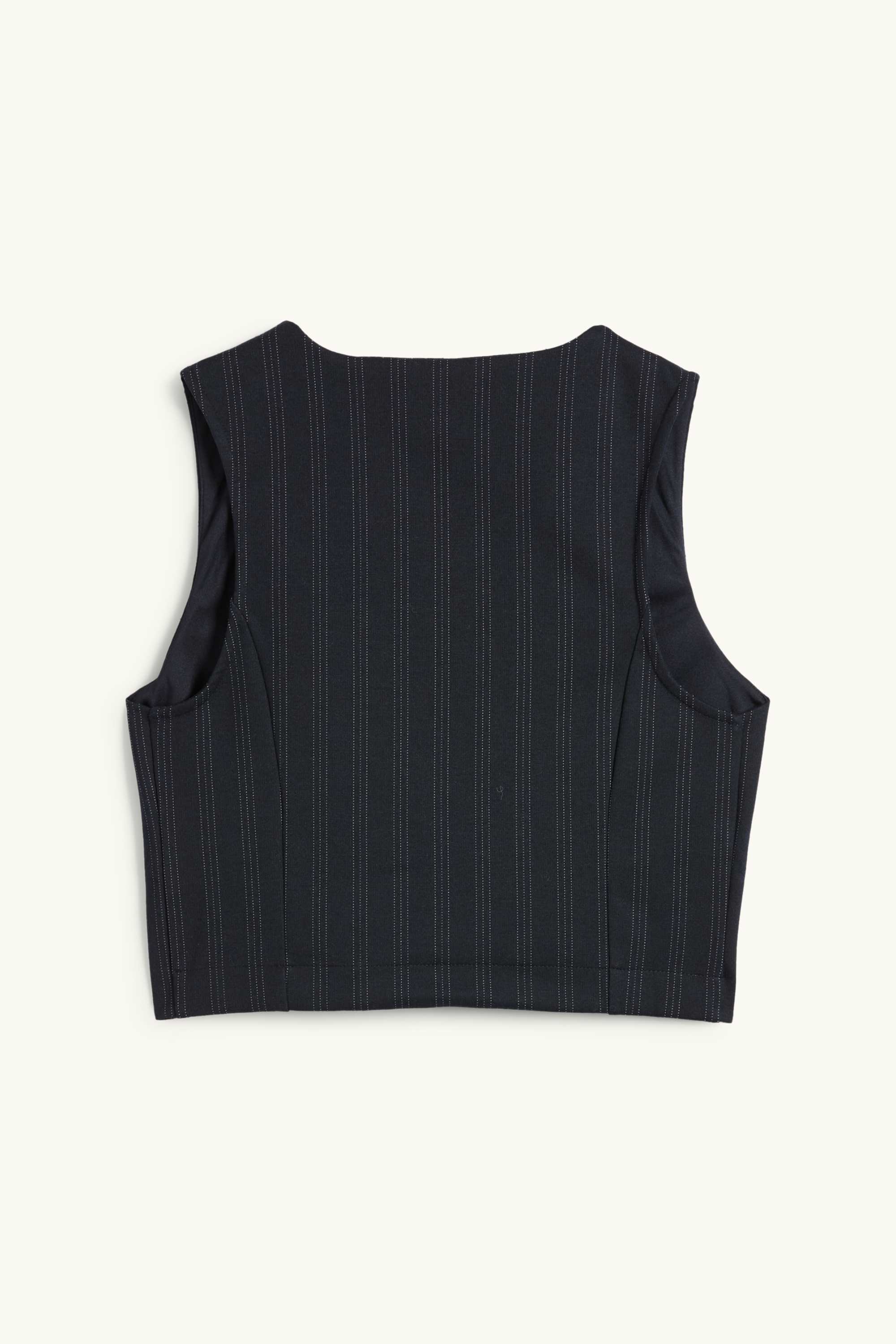 Waistcoat - fitted - pinstripes dark blue