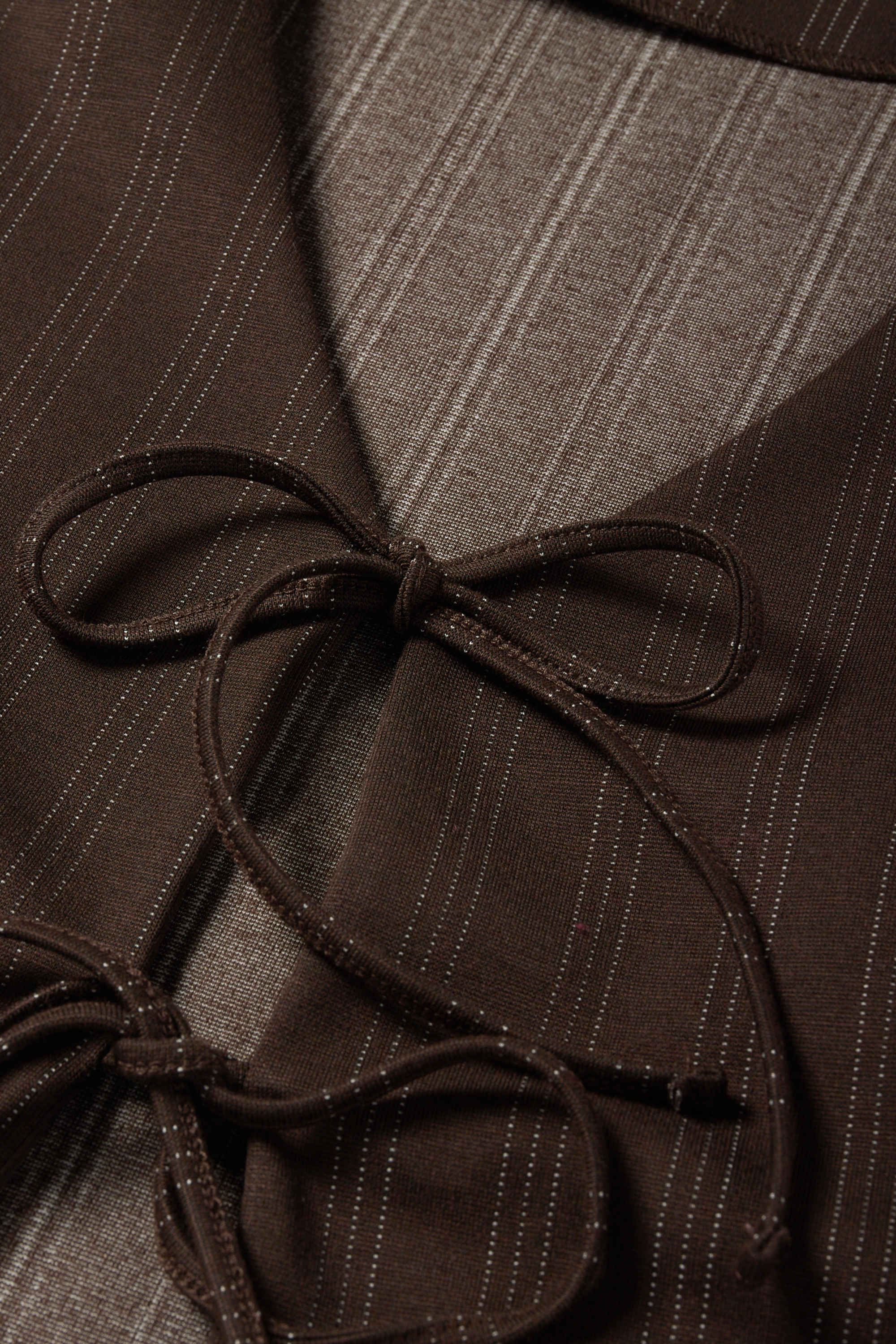 Waistcoat - fitted - pinstripes dark brown