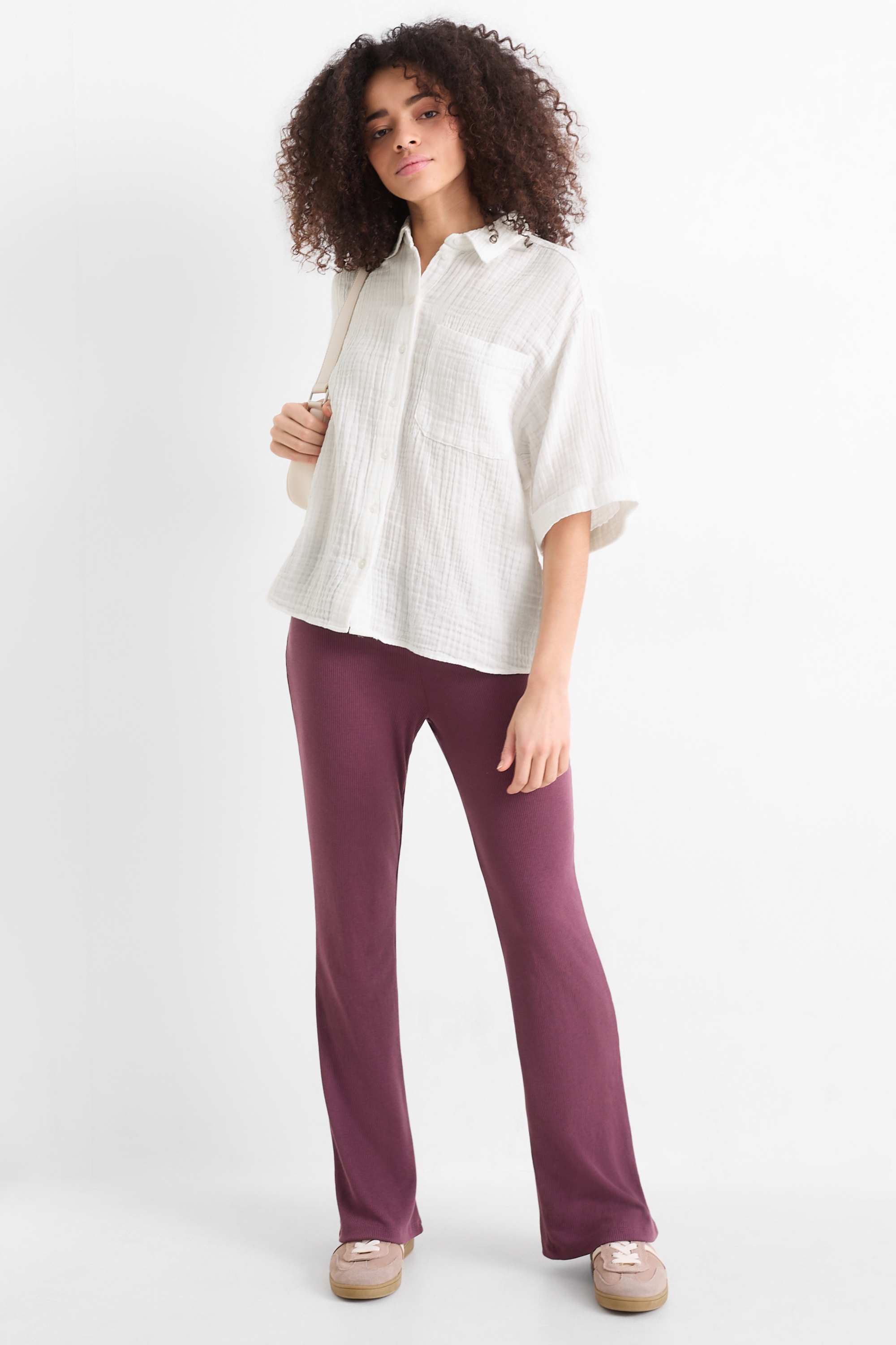 Cheesecloth blouse white