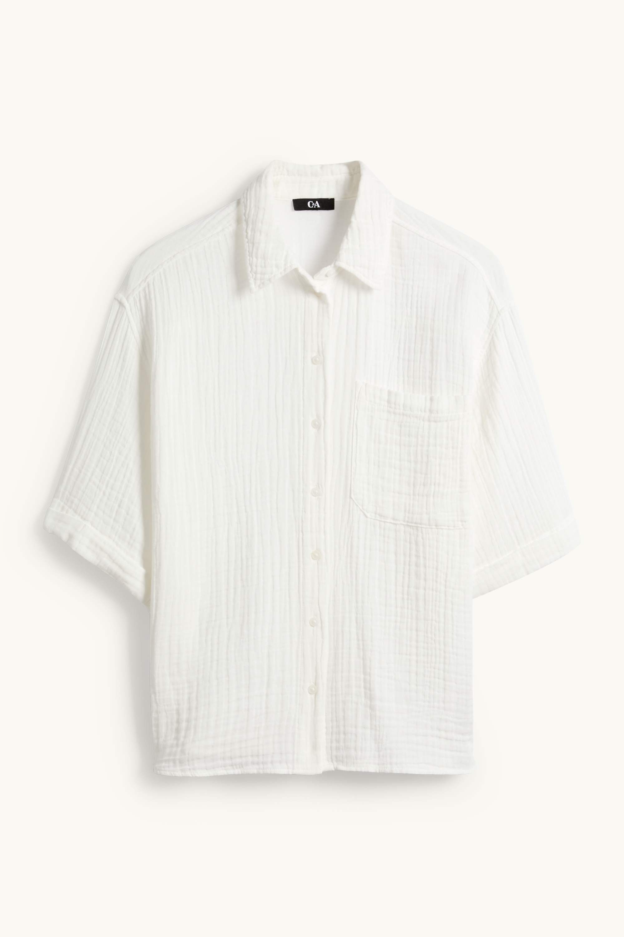 Cheesecloth blouse white