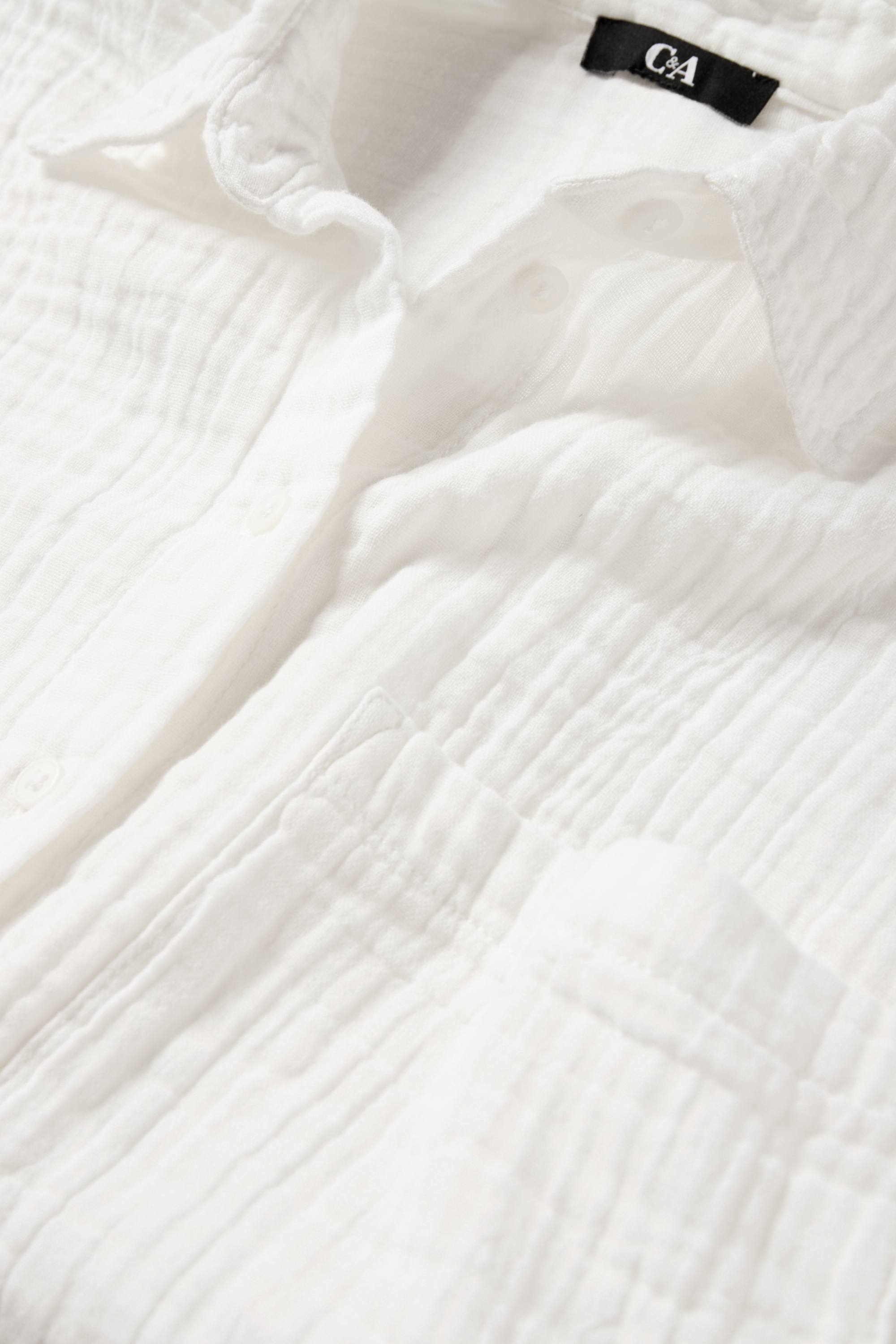 Cheesecloth blouse white