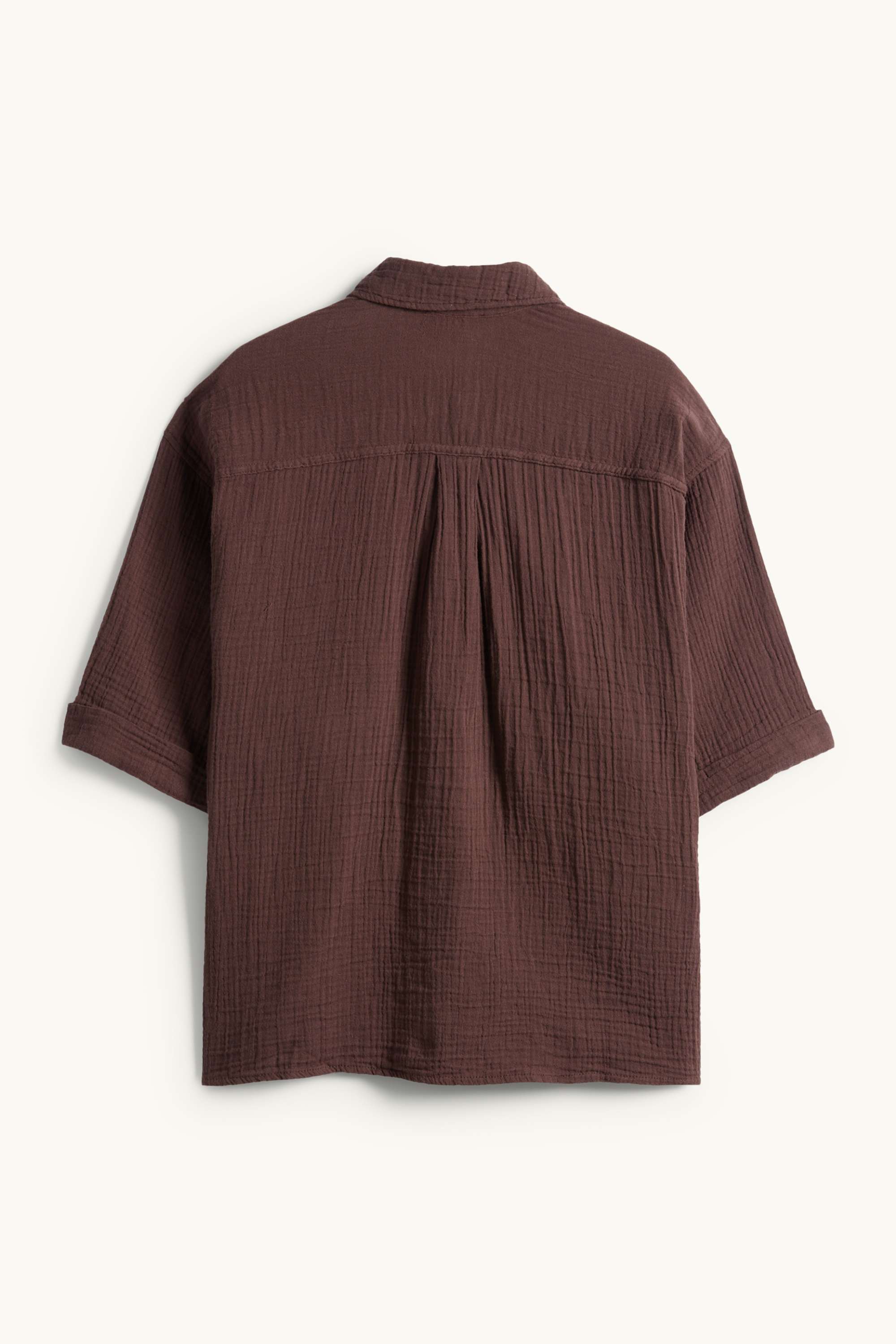 Cheesecloth blouse dark brown