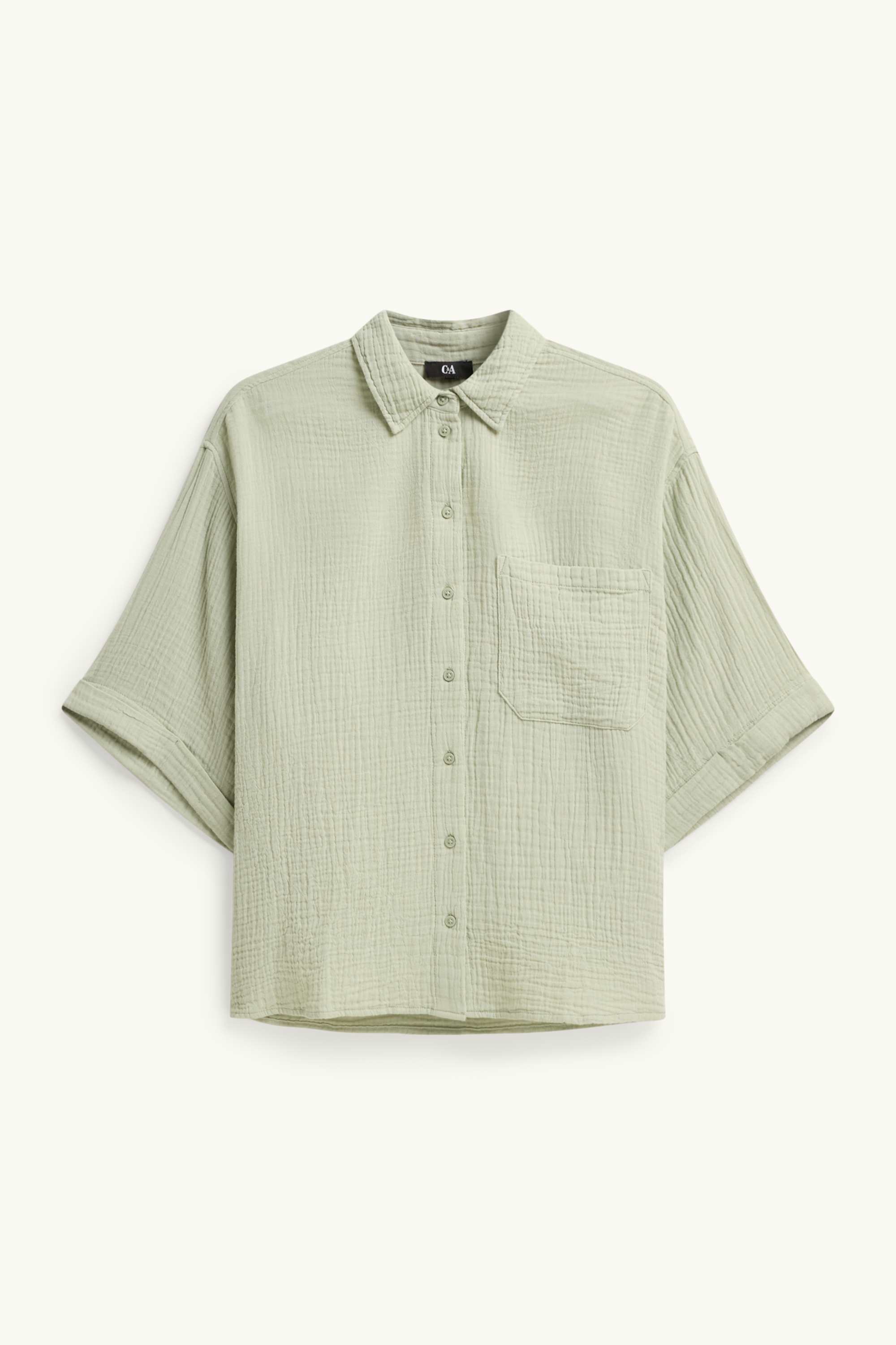 Cheesecloth blouse light green