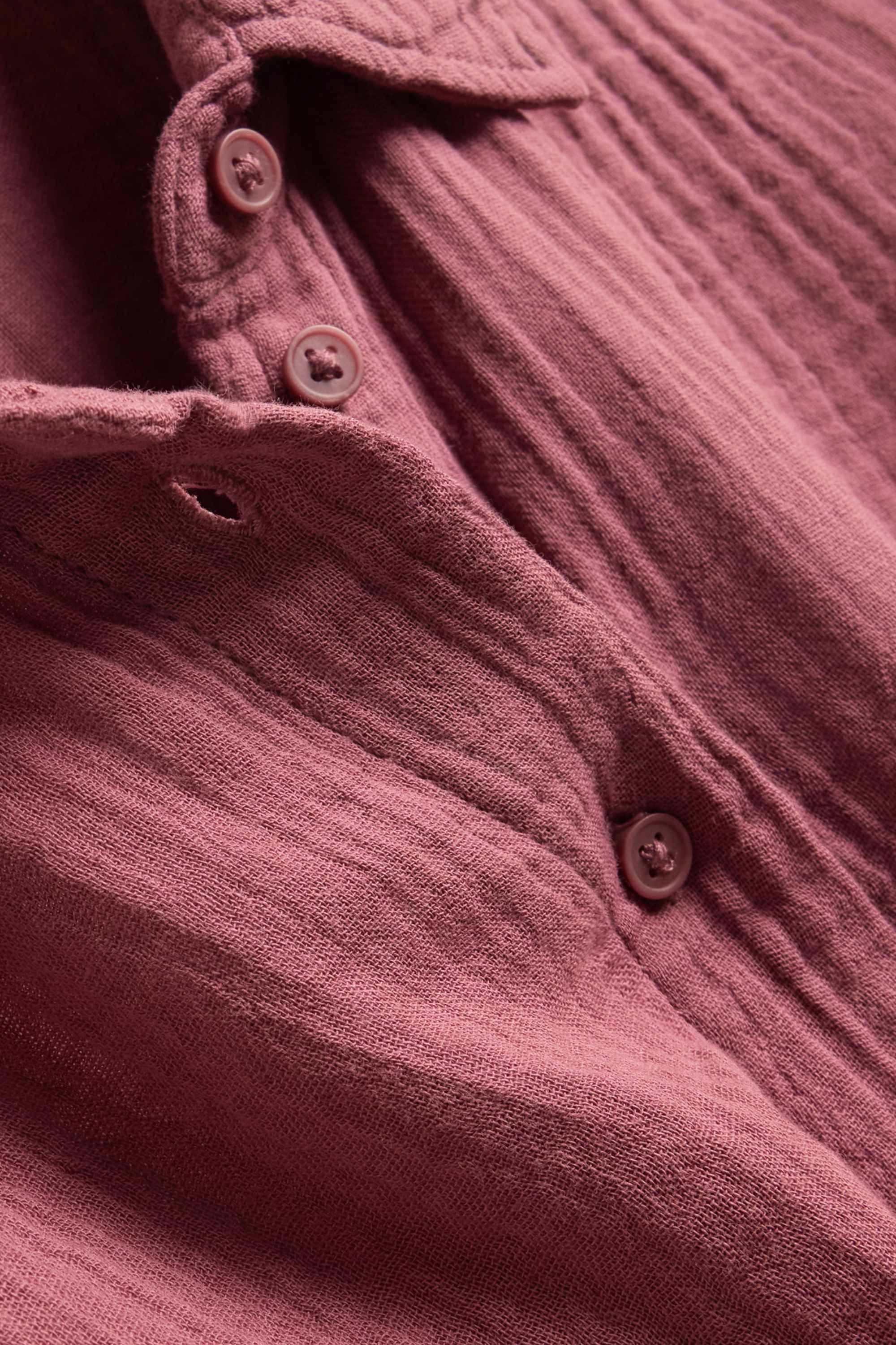 Cheesecloth blouse red