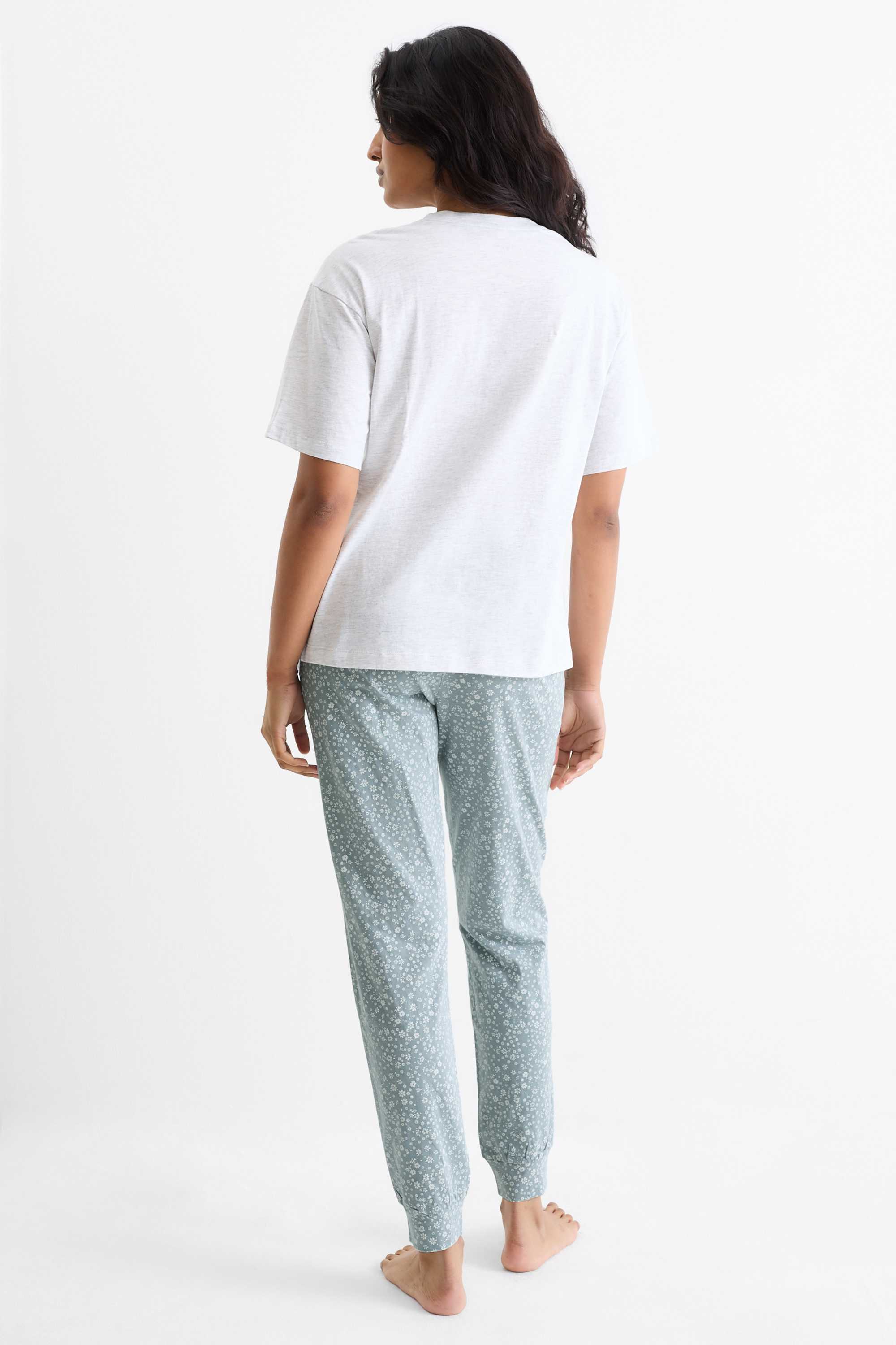 Pyjamas light gray-melange