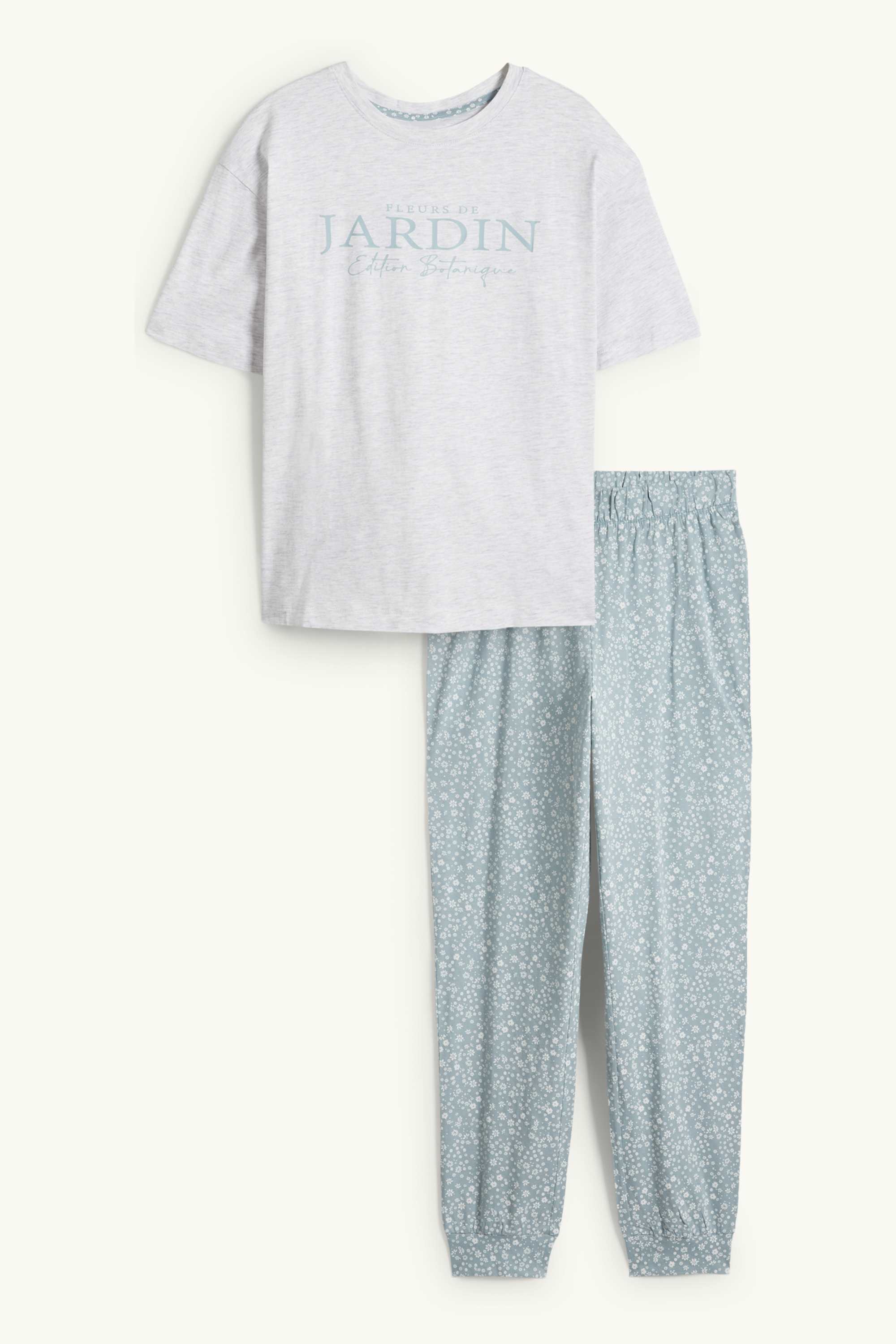 Pyjamas light gray-melange
