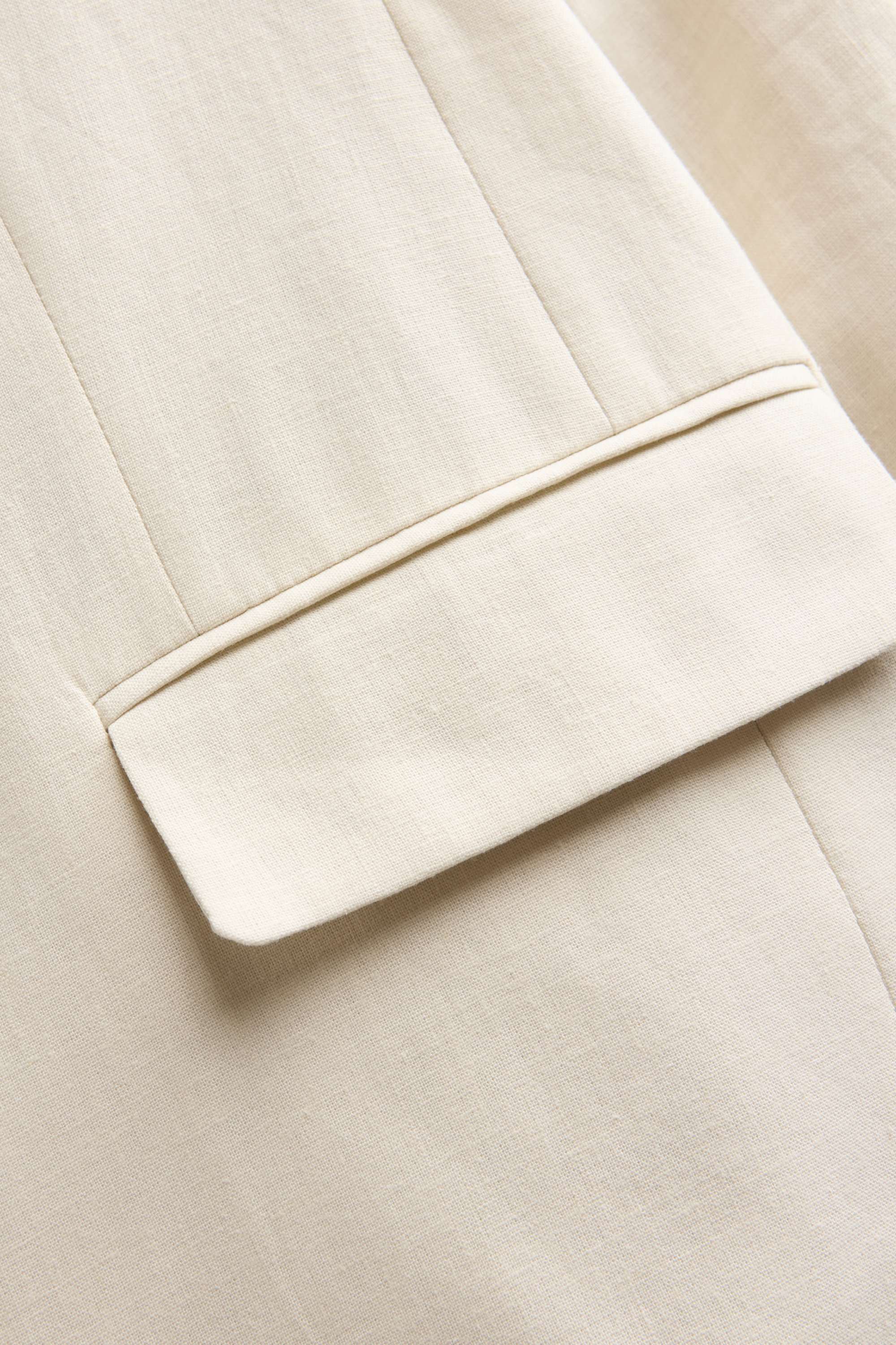 Business blazer with linen content - regular fit white