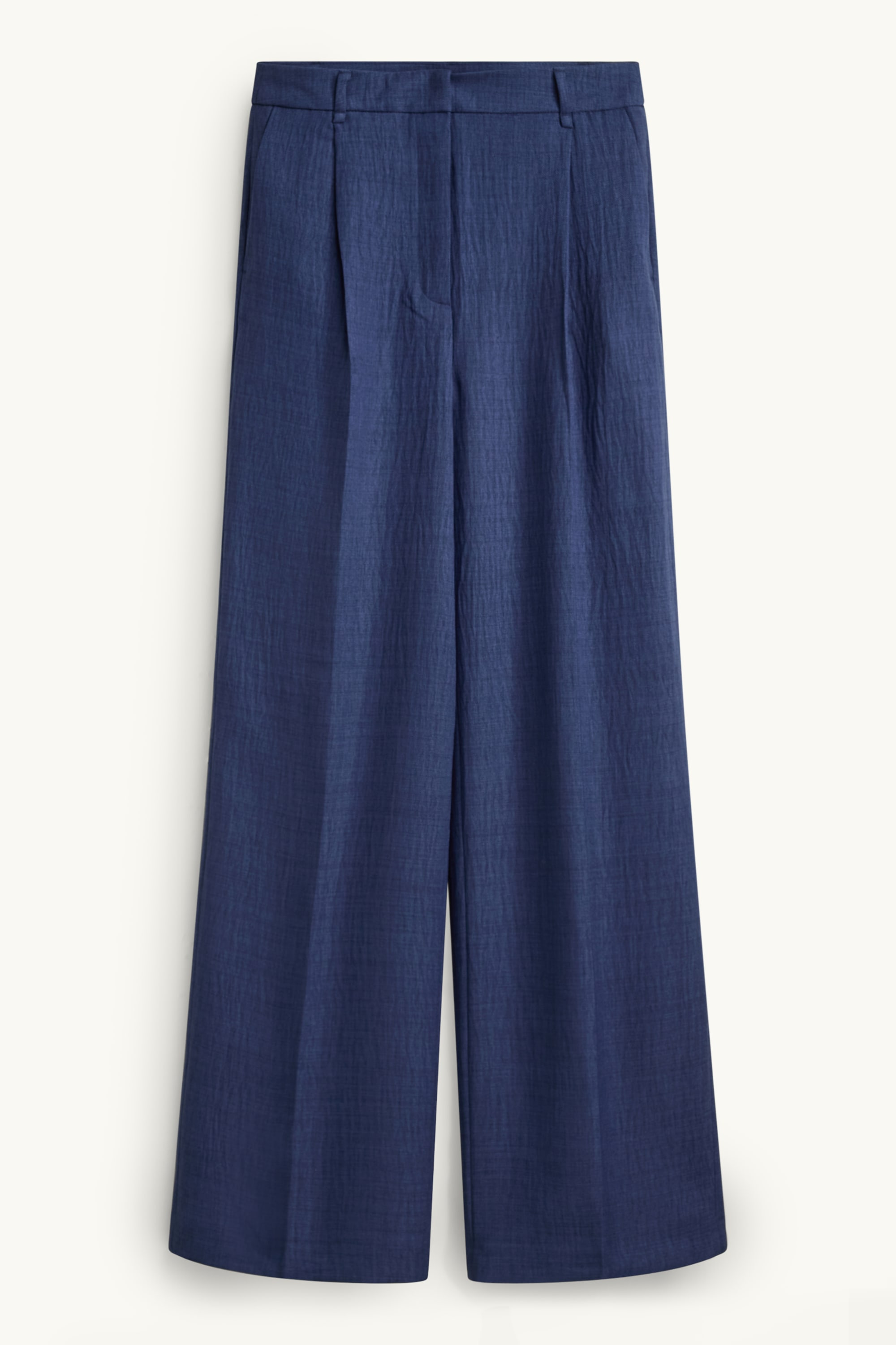 Business trousers - high-rise waist - regular fit dark blue