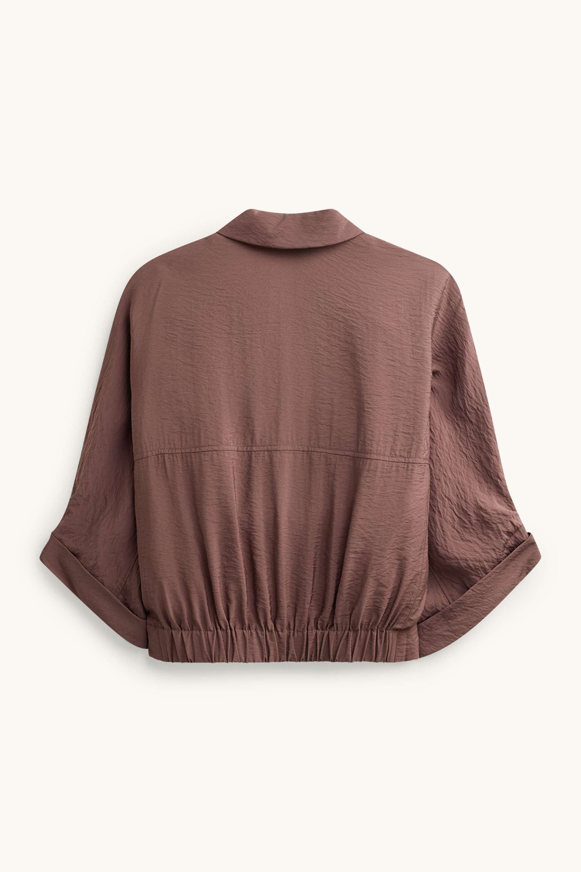 Cropped blazer brown