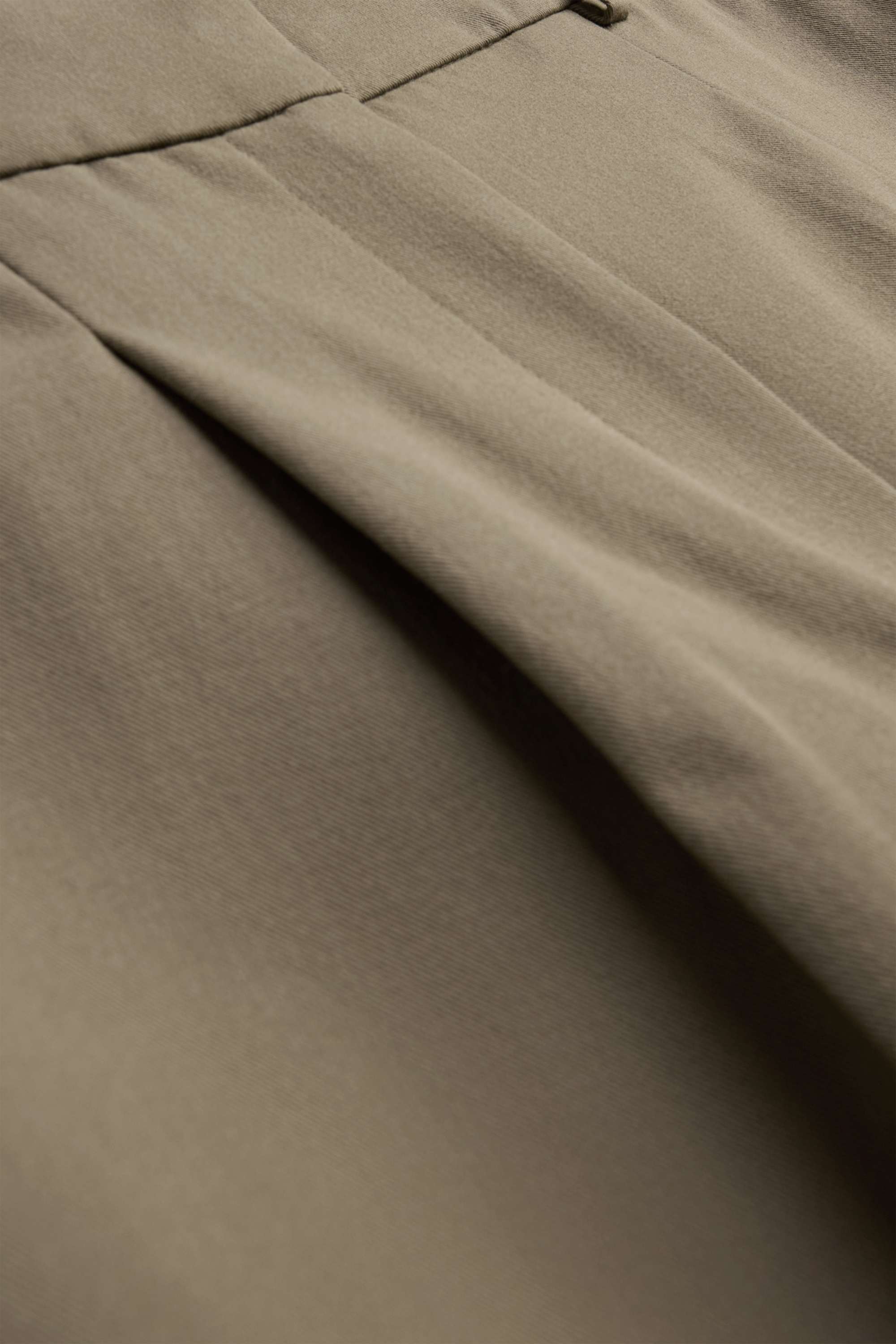 Cloth trousers - high waist - wide leg khaki