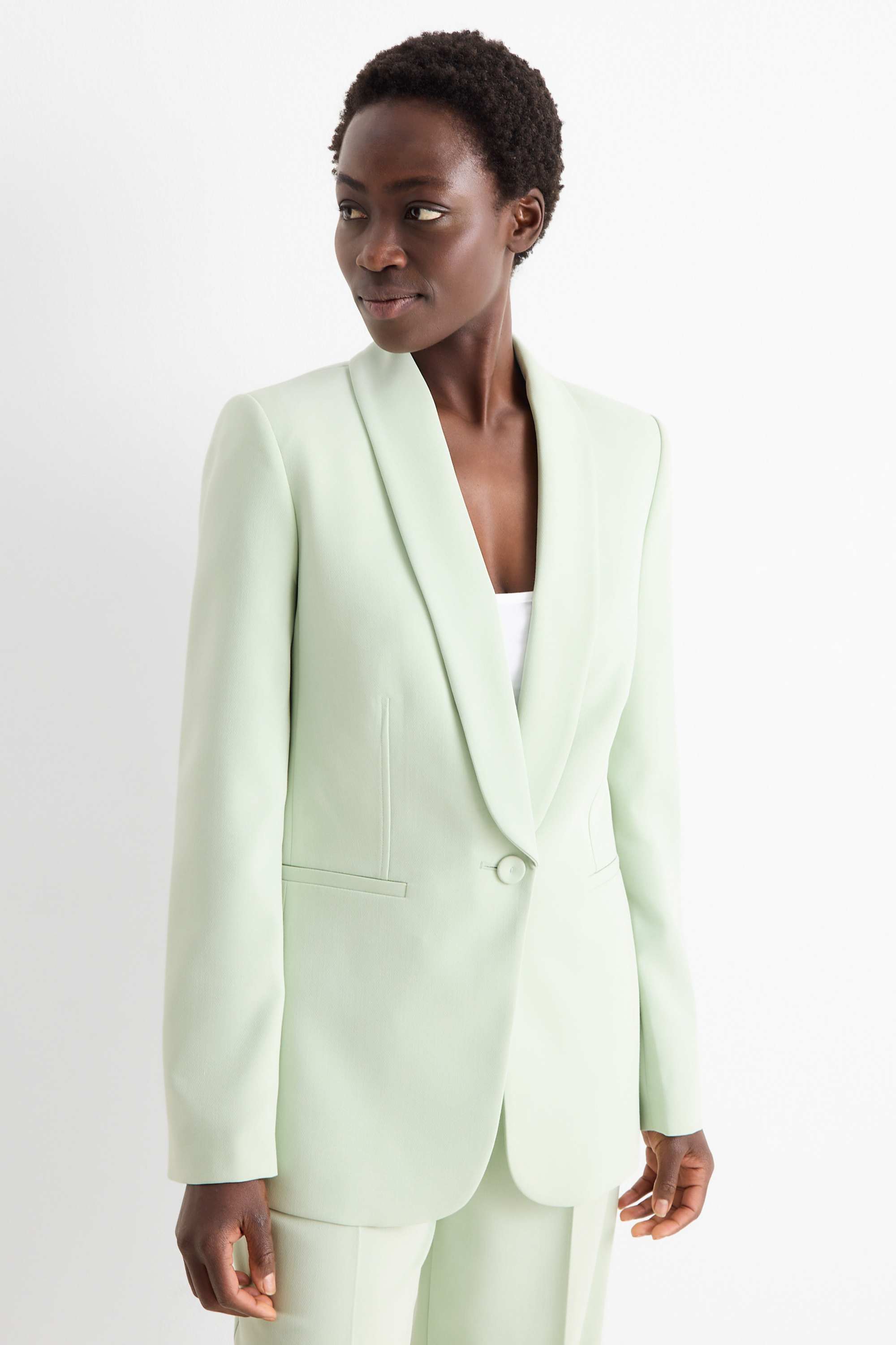 Long blazer - regular fit mint green