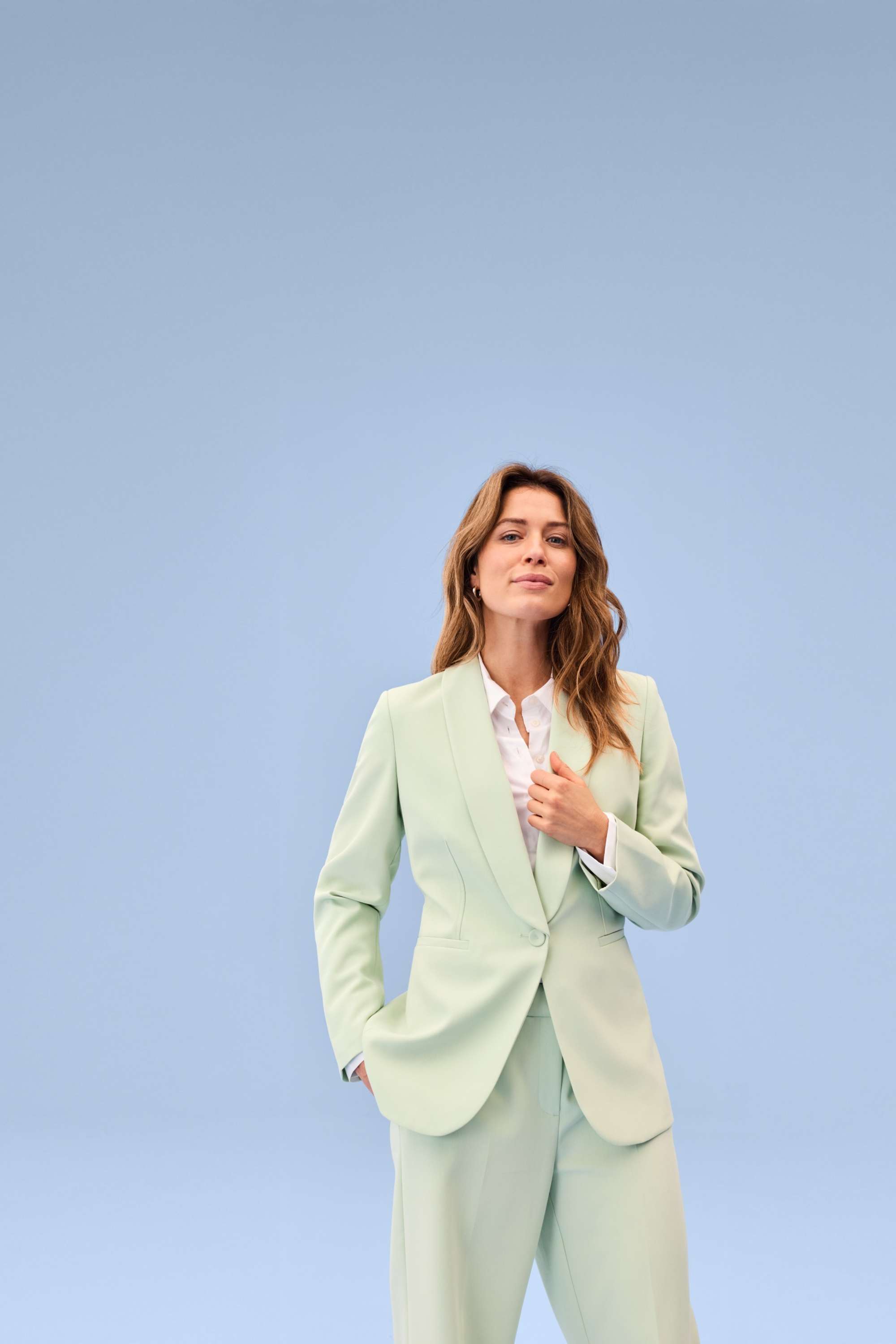 Long blazer - regular fit mint green