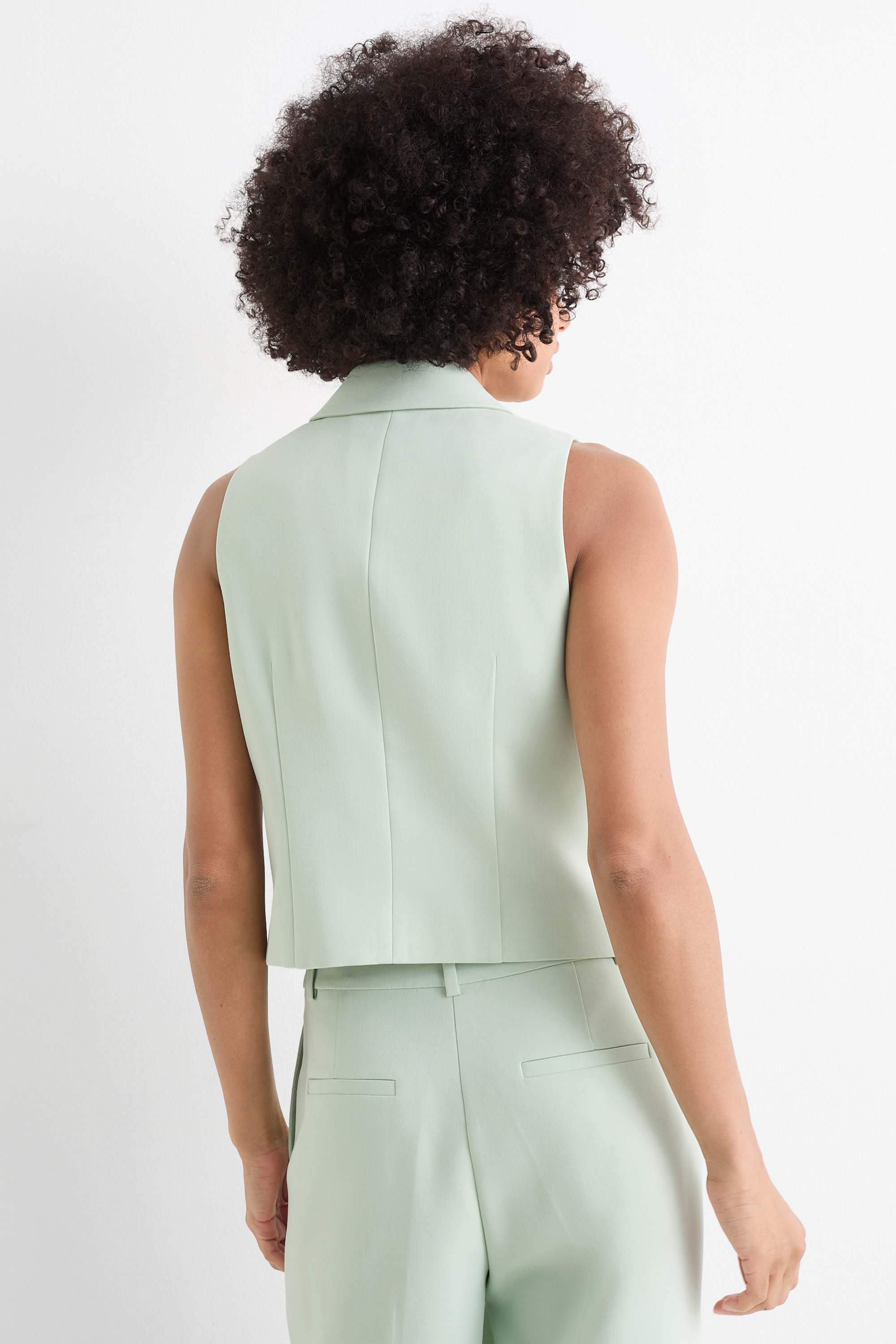 Business waistcoat - fitted mint green