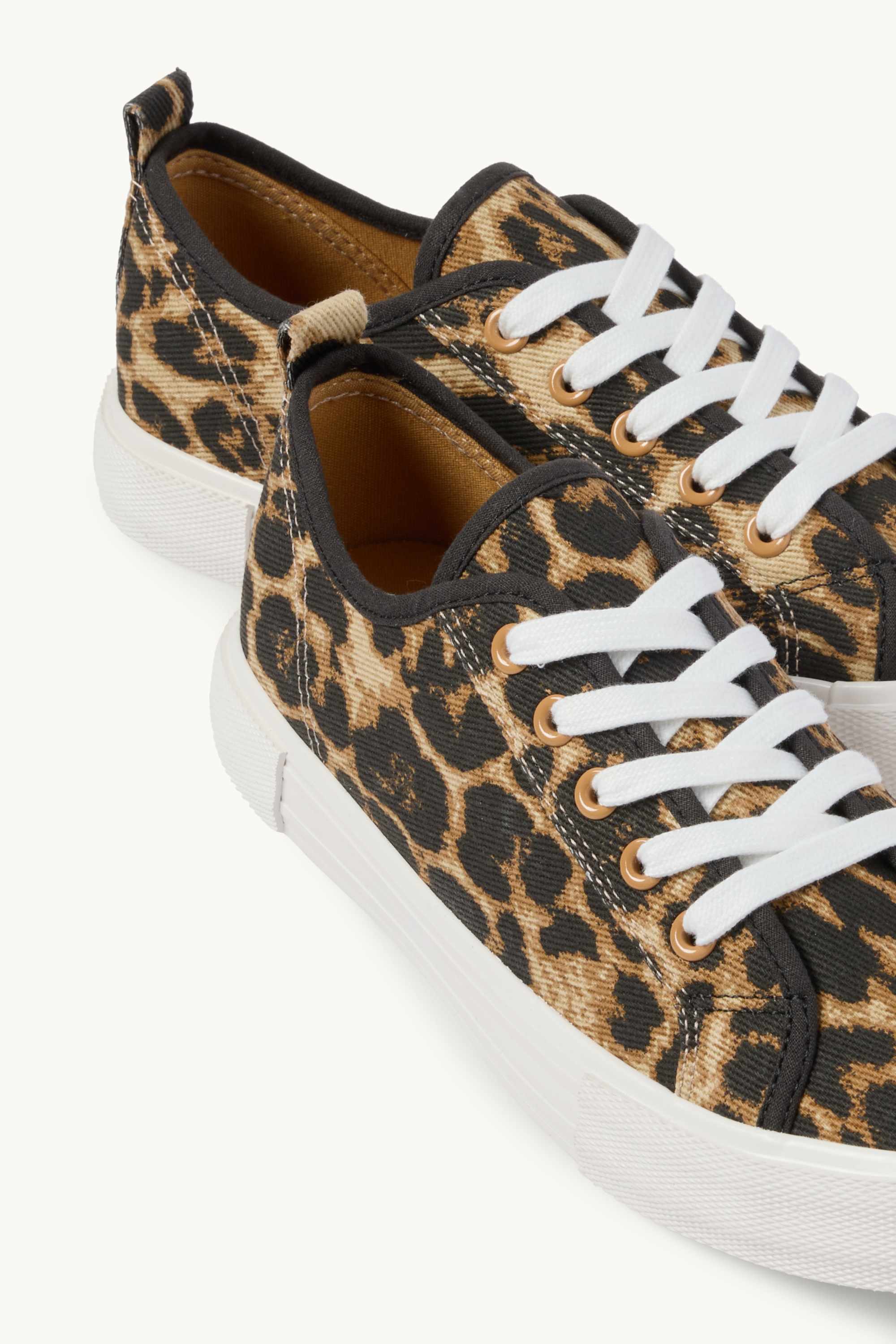 Trainers - leopard print black / beige