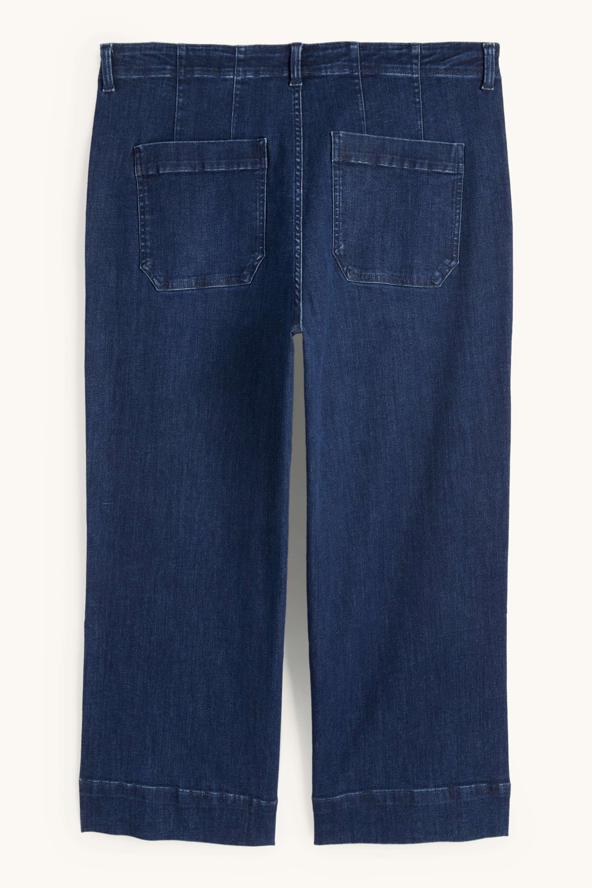 Wide leg jeans - high waist denim-dark blue