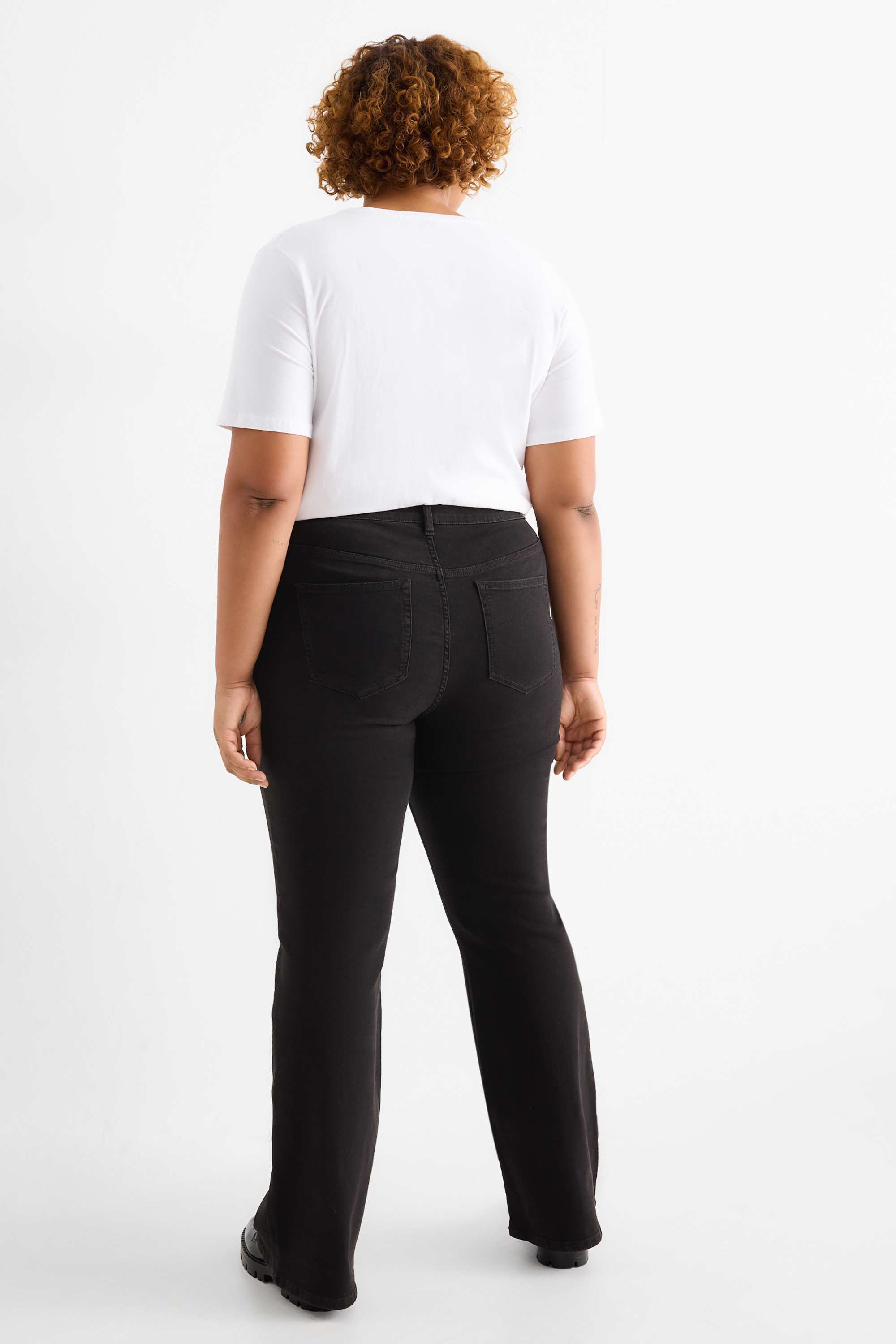 Flared jeans - high waist black