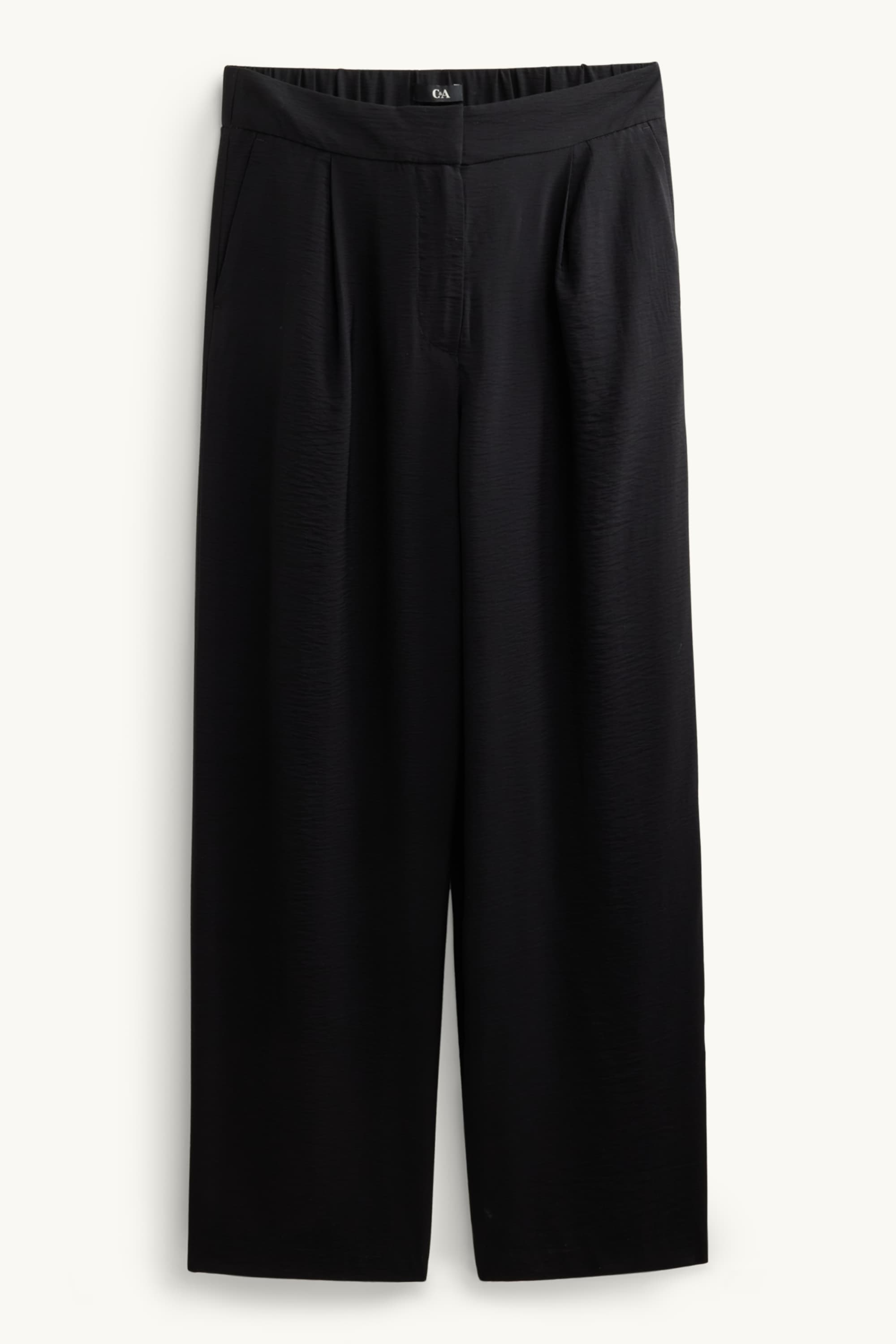Cloth trousers - high waist - wide leg black