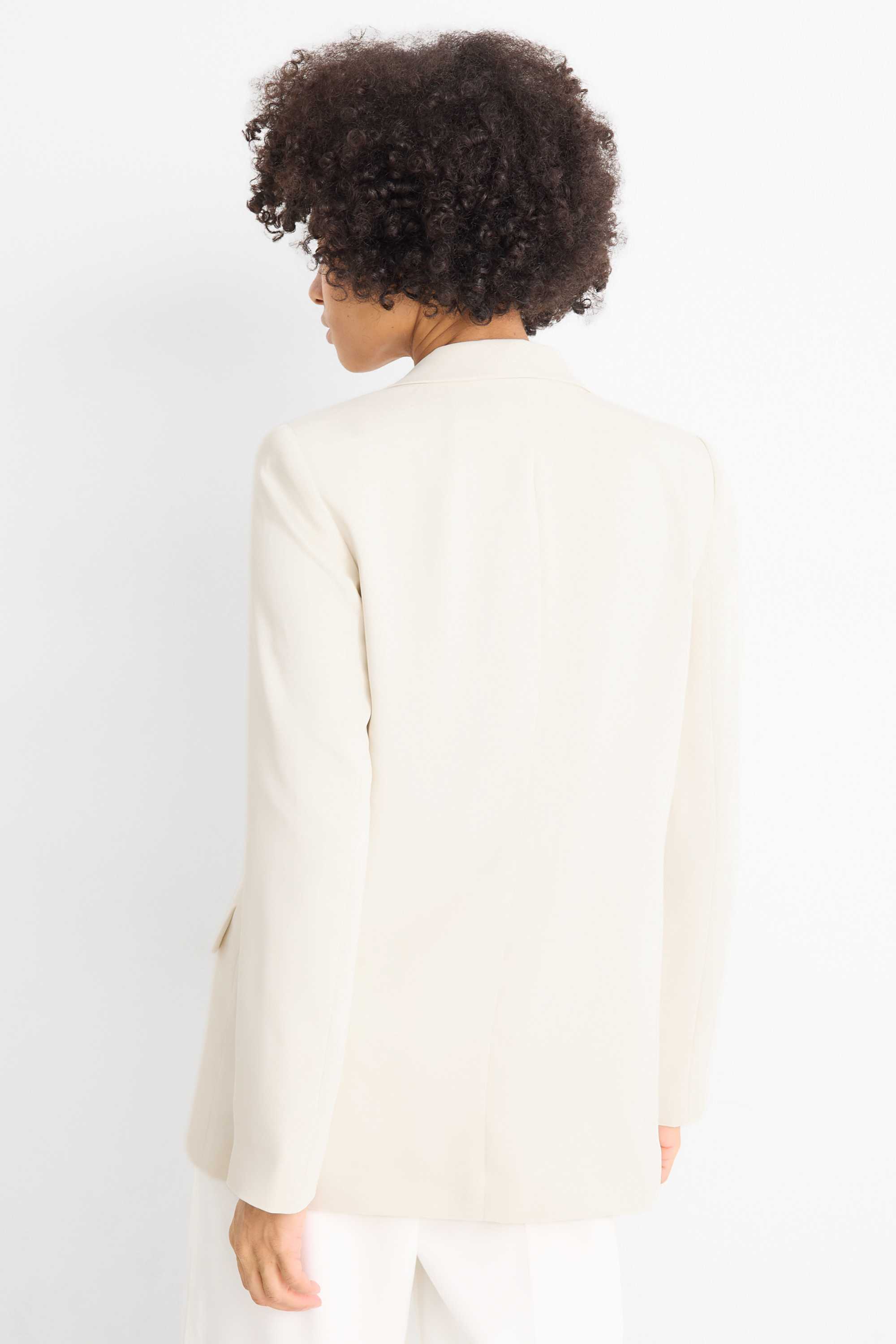 Long blazer - regular fit cremewhite
