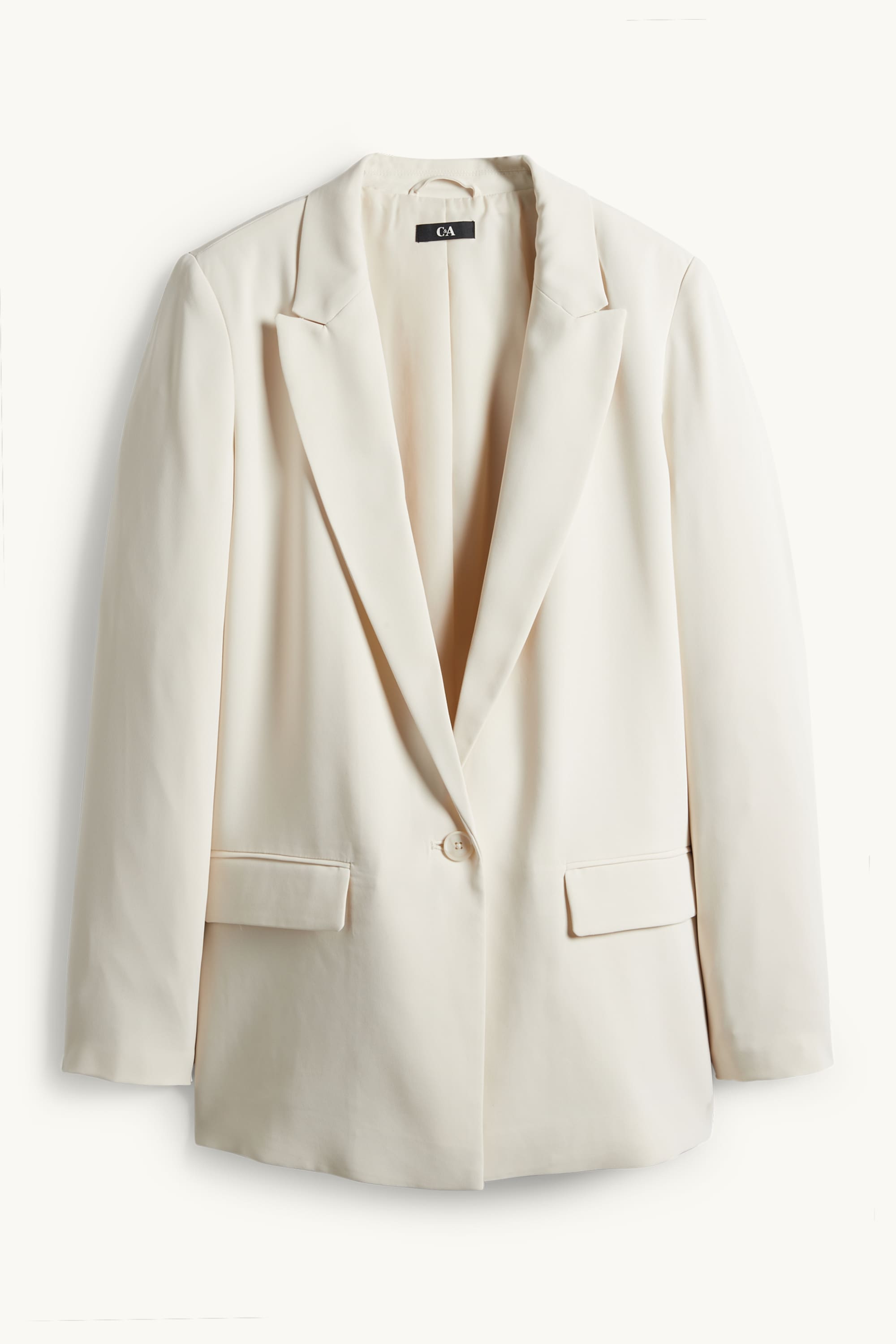 Long blazer - regular fit cremewhite