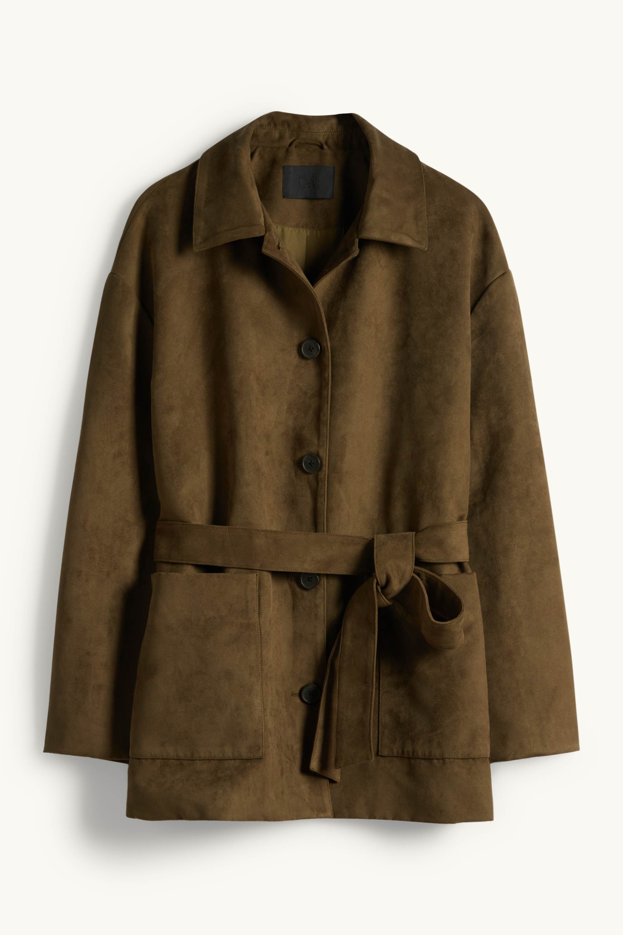 Jacket - faux suede green