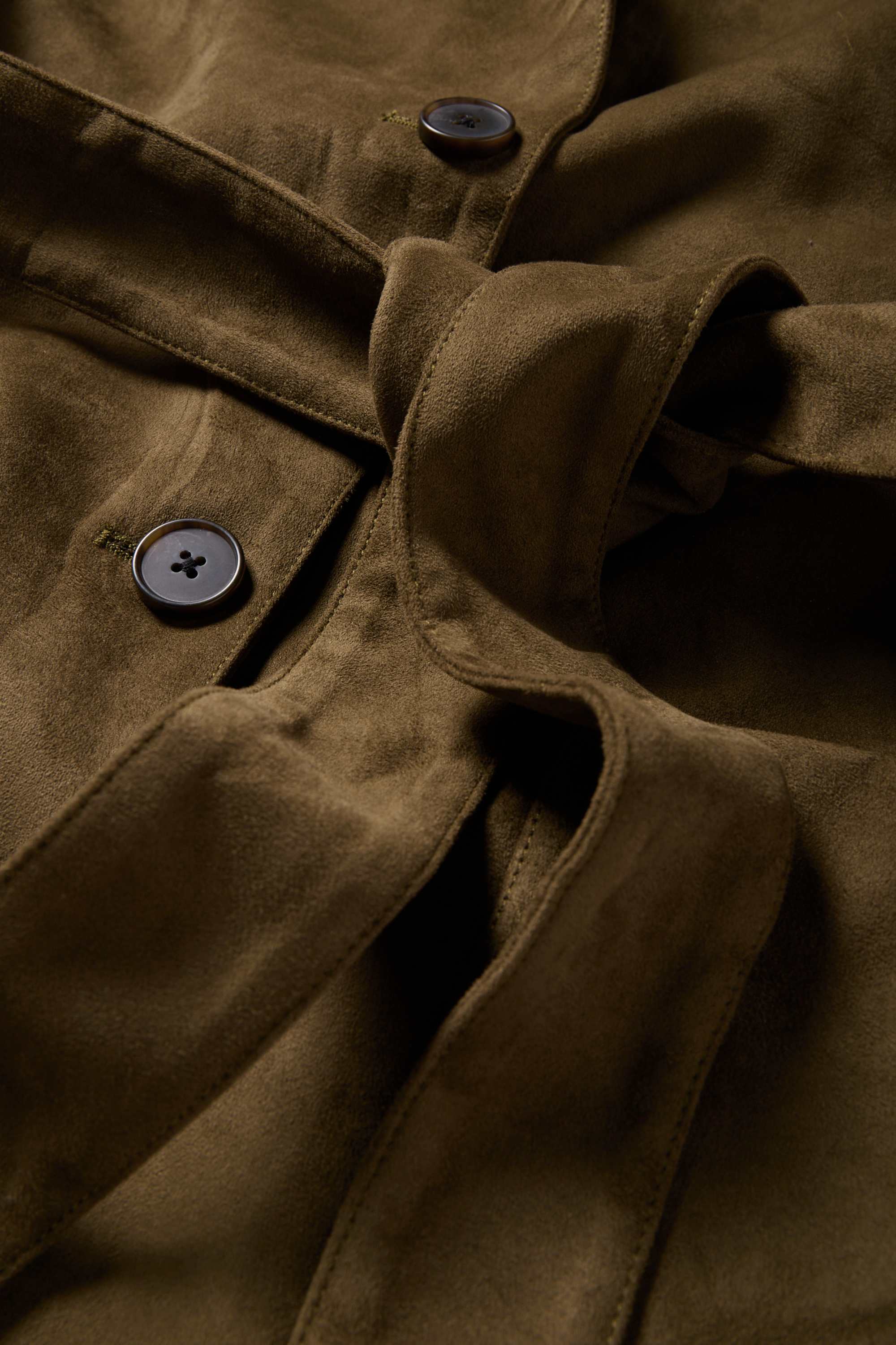 Jacket - faux suede green
