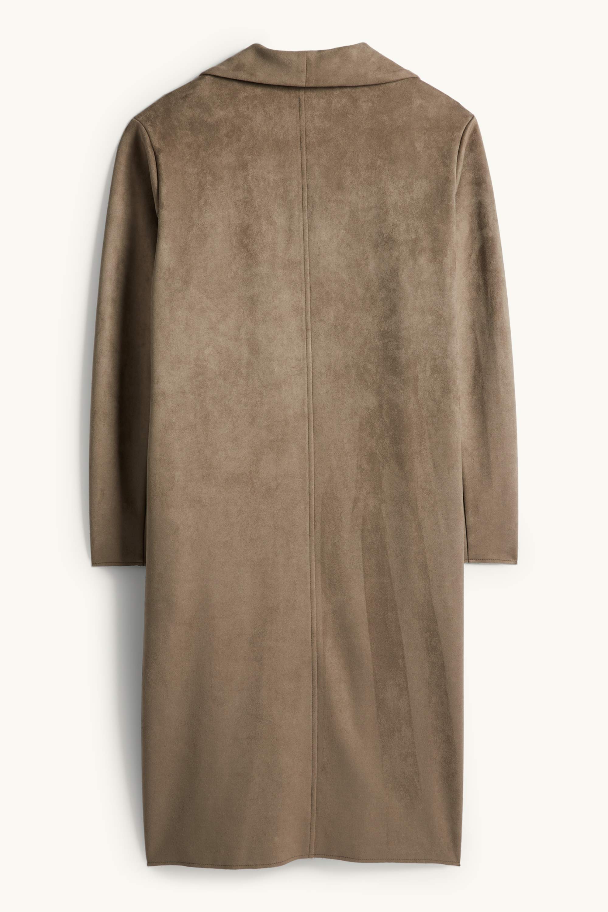 Coat - faux suede brown