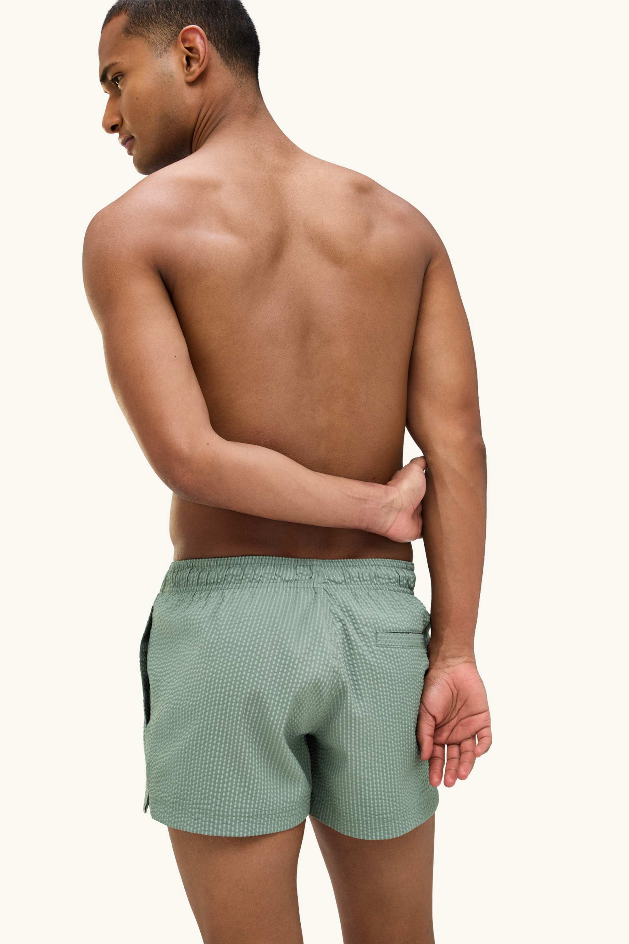 Swim shorts - textured light green