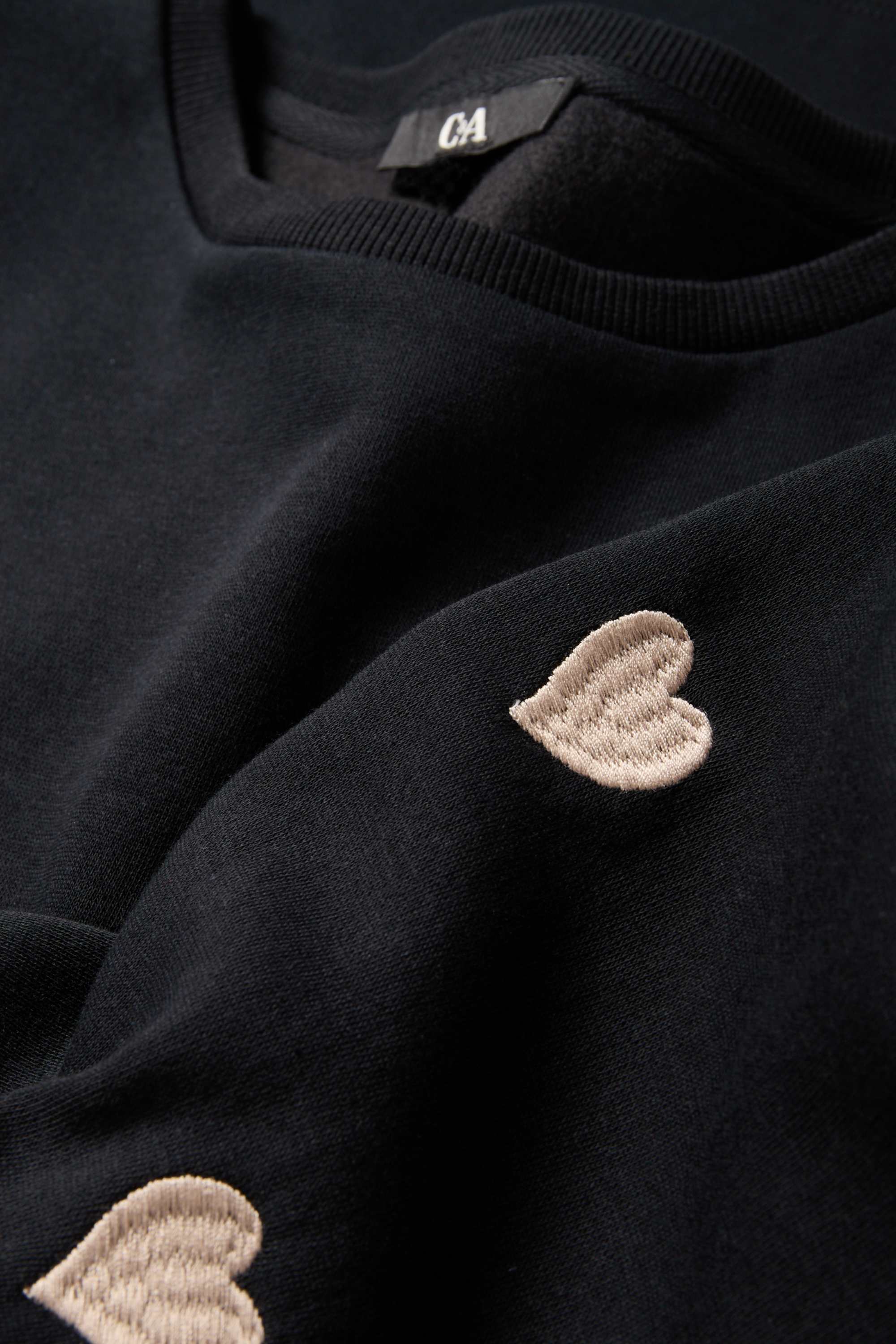 Sweatshirt dress - straight fit black